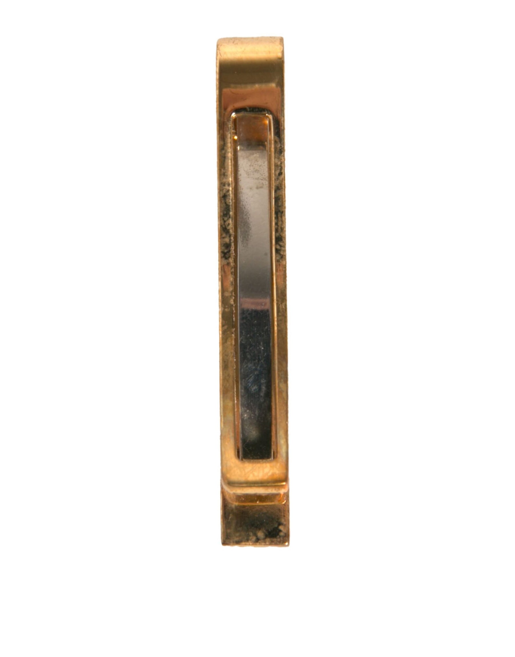 Dolce & Gabbana Gold Tone Brass Logo Branded Tie Clip Bar | Regal Royce