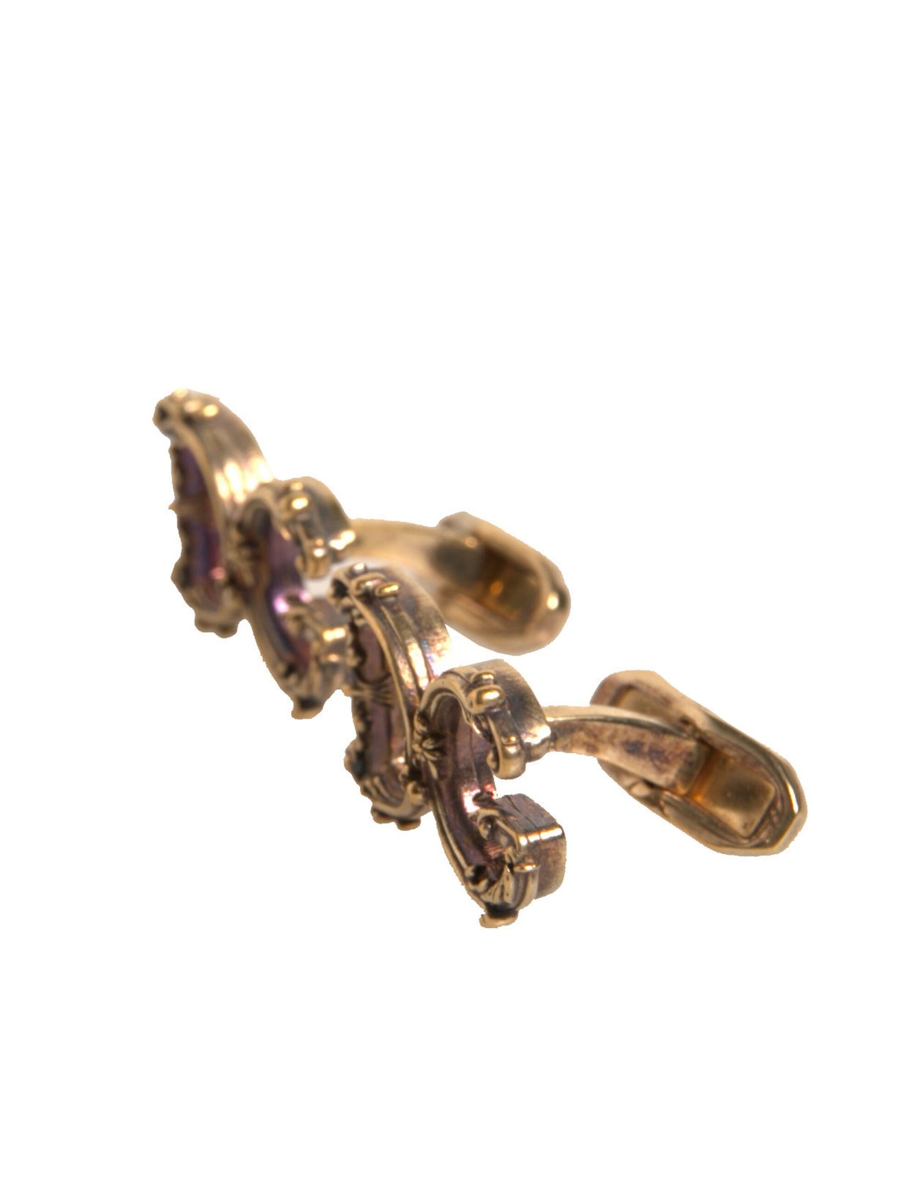 Dolce & Gabbana Gold Tone 925 Sterling Silver DG Logo Cufflink | Regal Royce