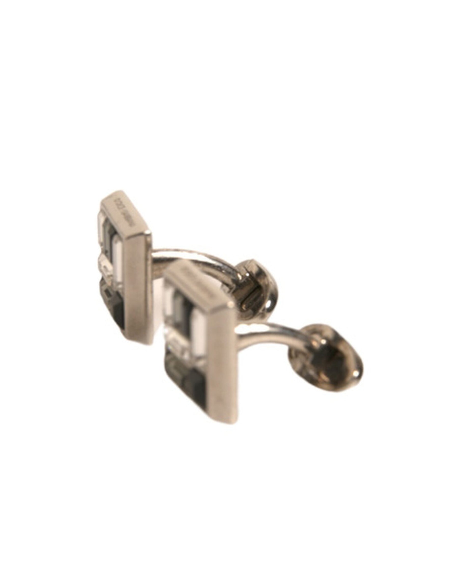 Dolce & Gabbana Silver Plated Brass Pin Crystal Cufflinks | Regal Royce