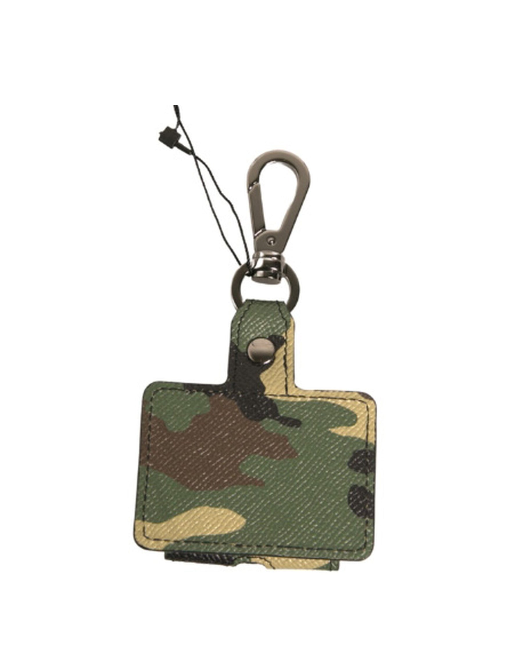 Dolce & Gabbana Multicolor Camouflage Leather Metal Airpods Case | Regal Royce
