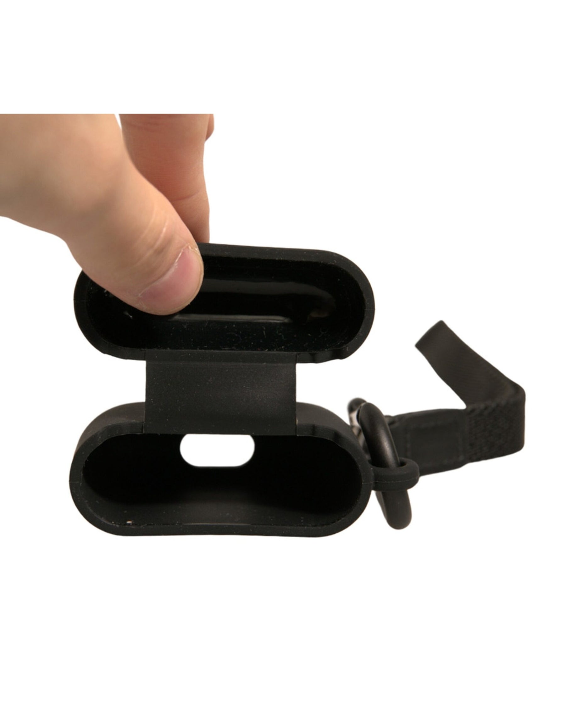 Dolce & Gabbana Black Silicone Rubber Logo Embossed Airpods Case | Regal Royce