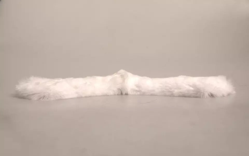 Dolce & Gabbana White Fur Shoulder Collar Wrap Shawl Scarf | Regal Royce