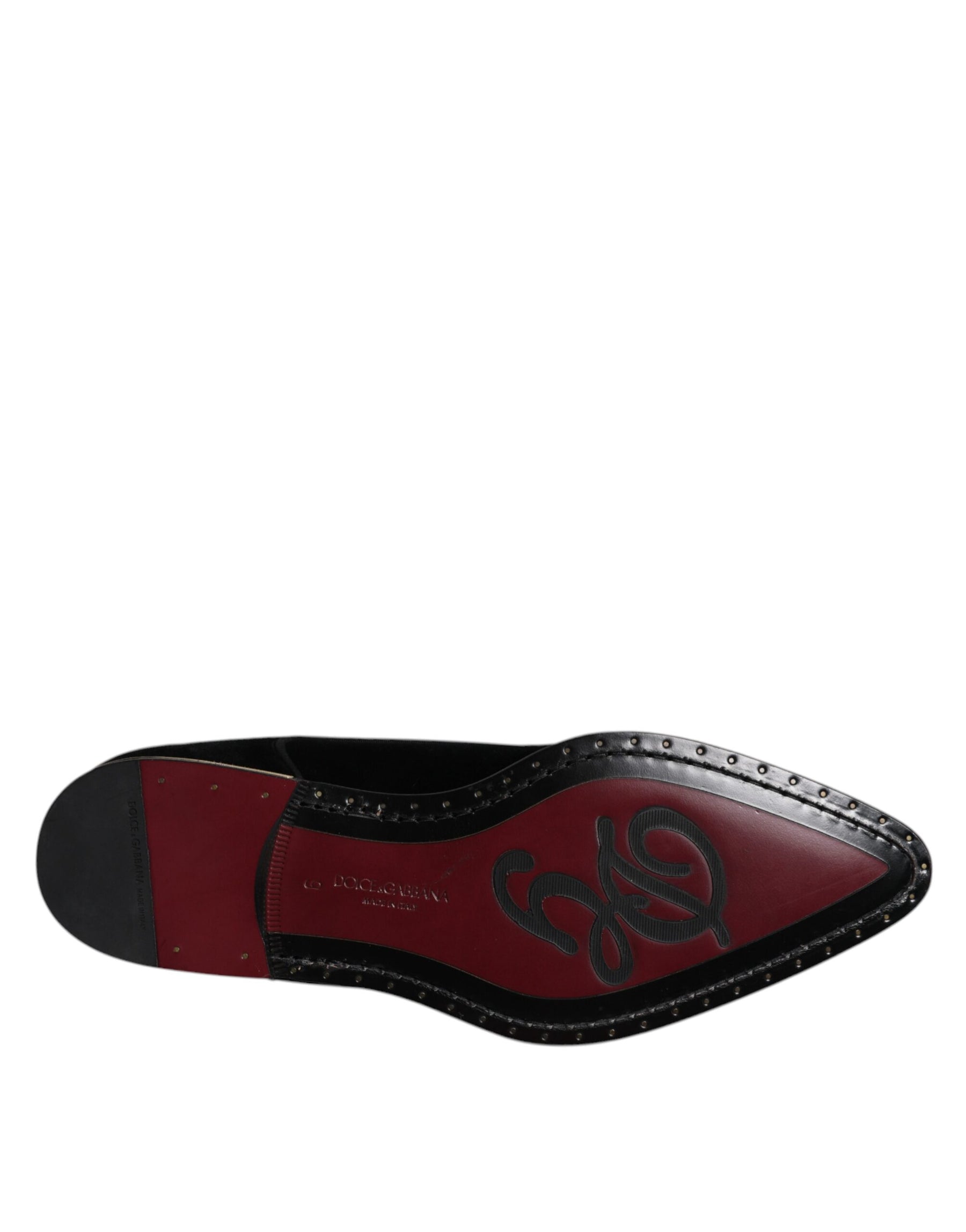 Dolce & Gabbana Black Velvet Cotton Lace Up Derby Shoes | Regal Royce