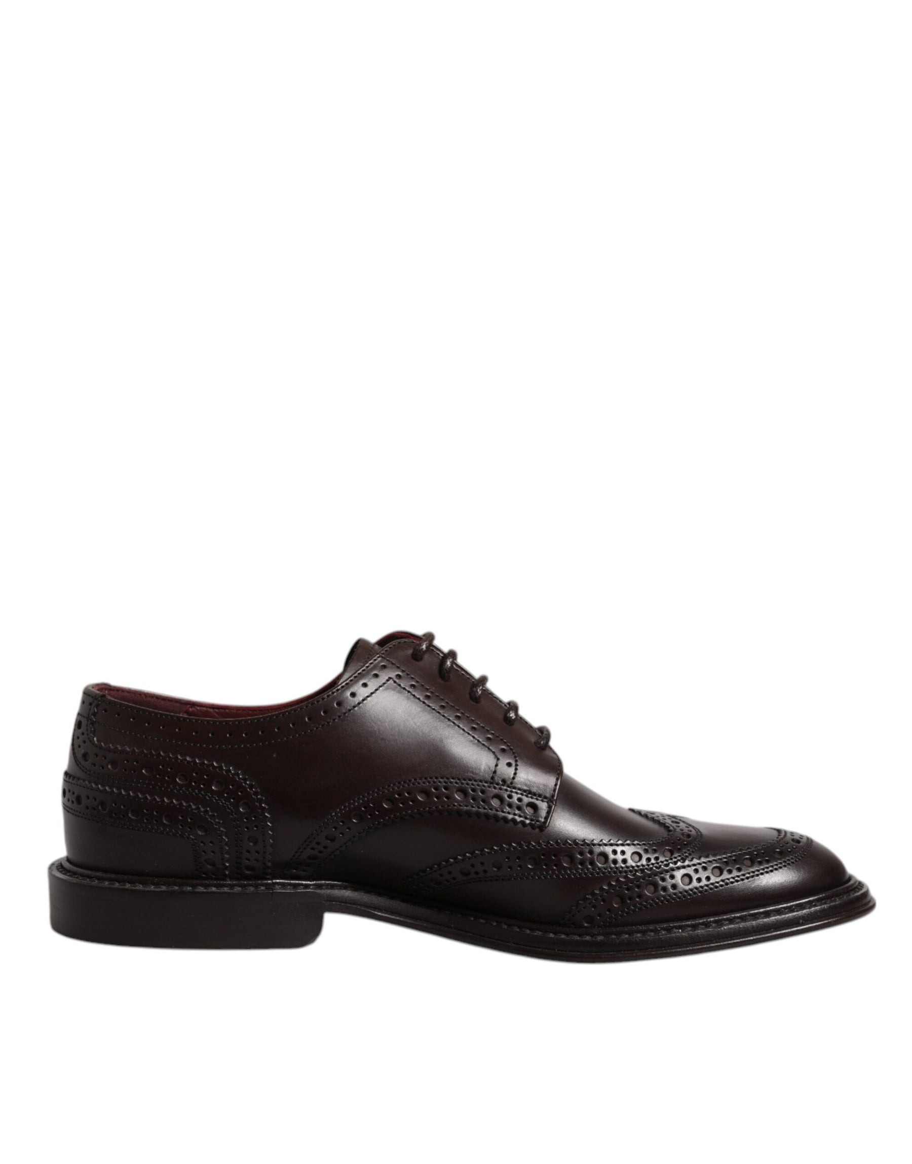 Dolce & Gabbana Brown Leather Derby Wingtip Lace Up Formal Dress Shoes | Regal Royce