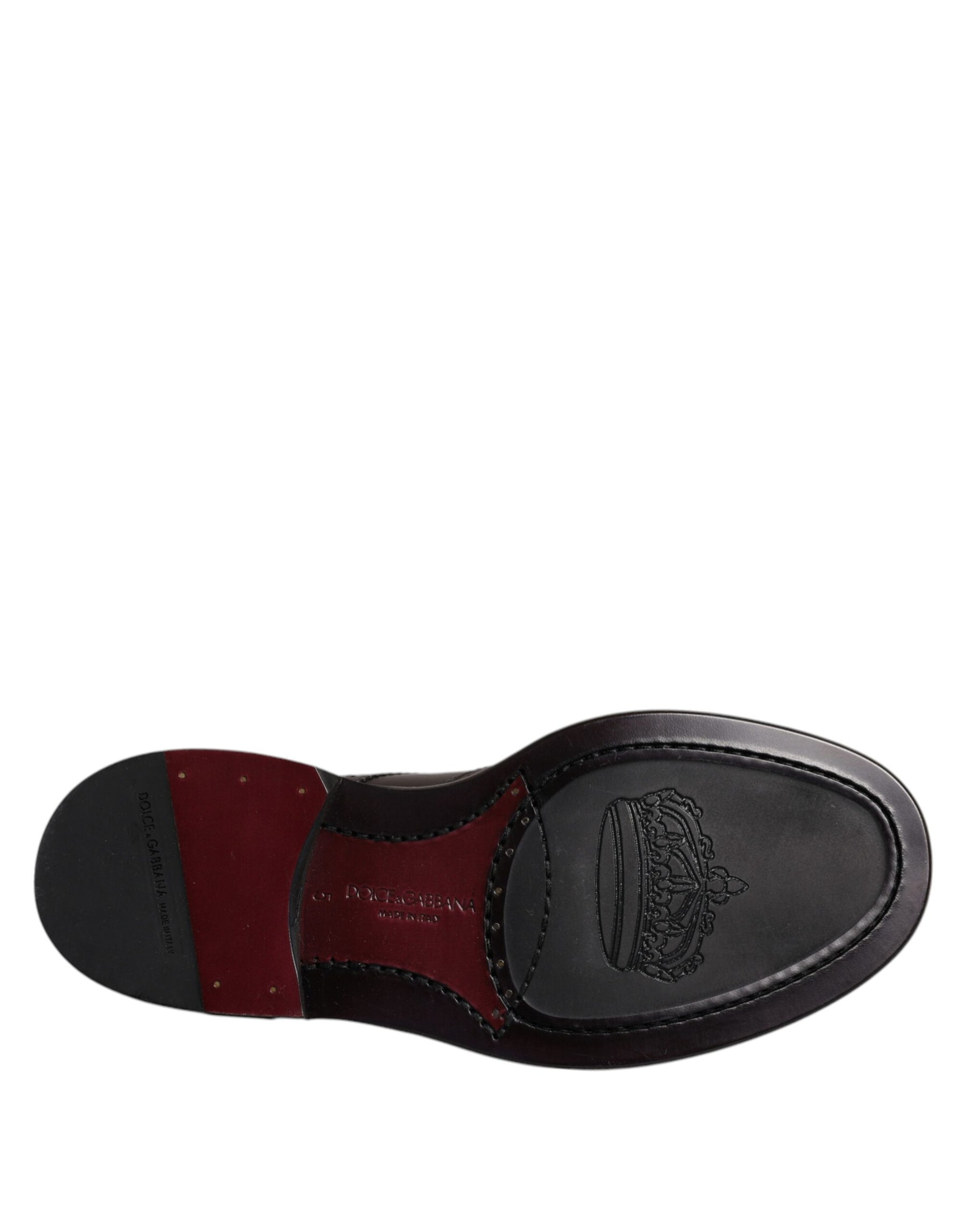 Dolce & Gabbana Brown Leather Derby Wingtip Lace Up Formal Dress Shoes | Regal Royce