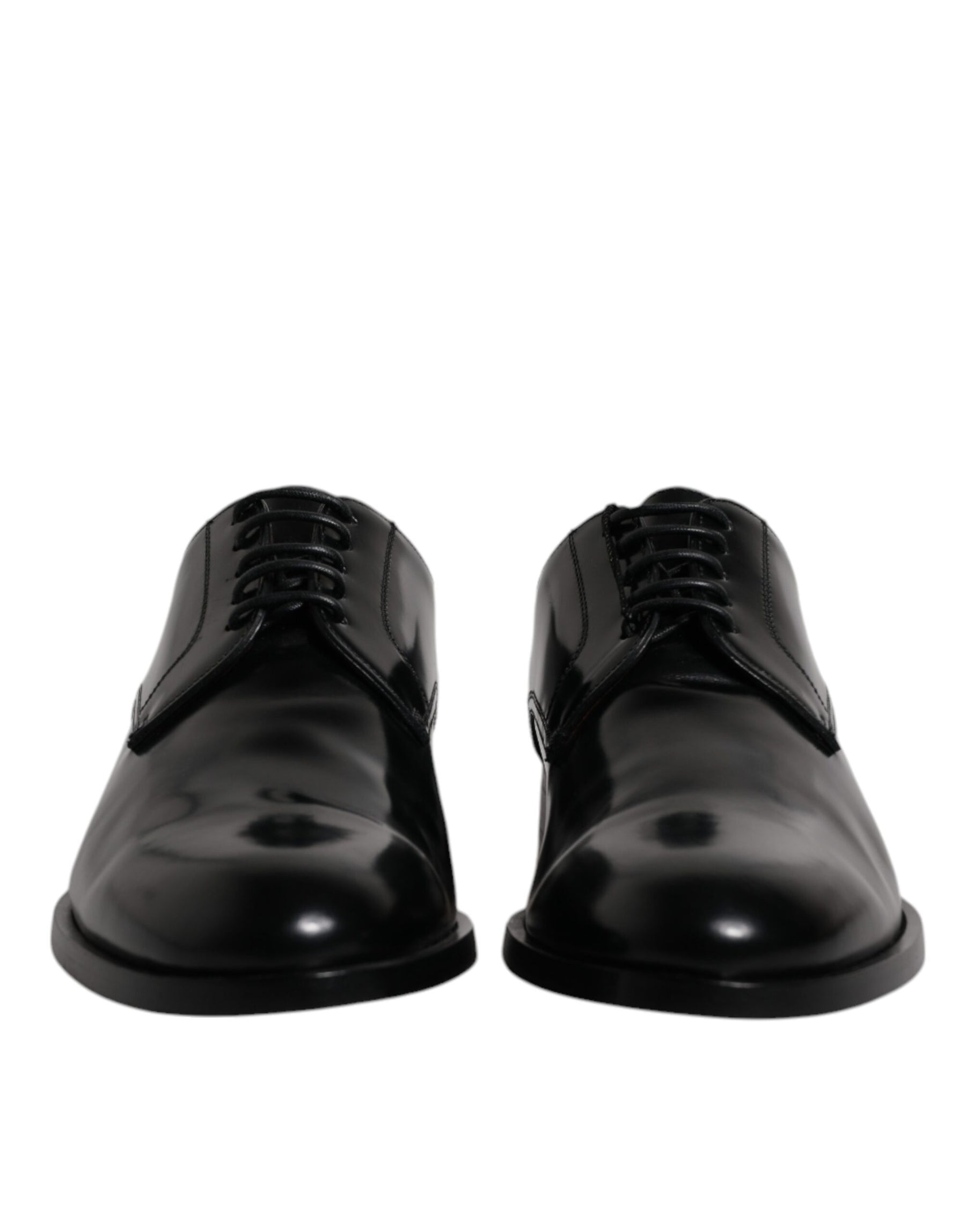 Dolce & Gabbana Black Calfskin Leather Derby Lace Up Formal Dress Shoes | Regal Royce