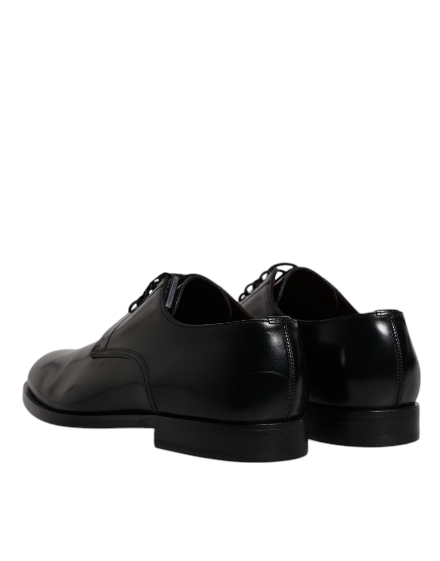 Dolce & Gabbana Black Calfskin Leather Derby Lace Up Formal Dress Shoes | Regal Royce