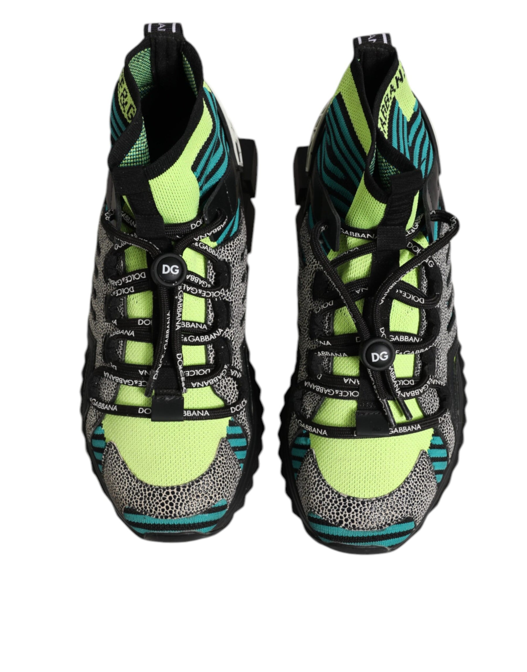 Dolce & Gabbana Multicolor Sorrento Logo Sneakers Socks Shoes | Regal Royce