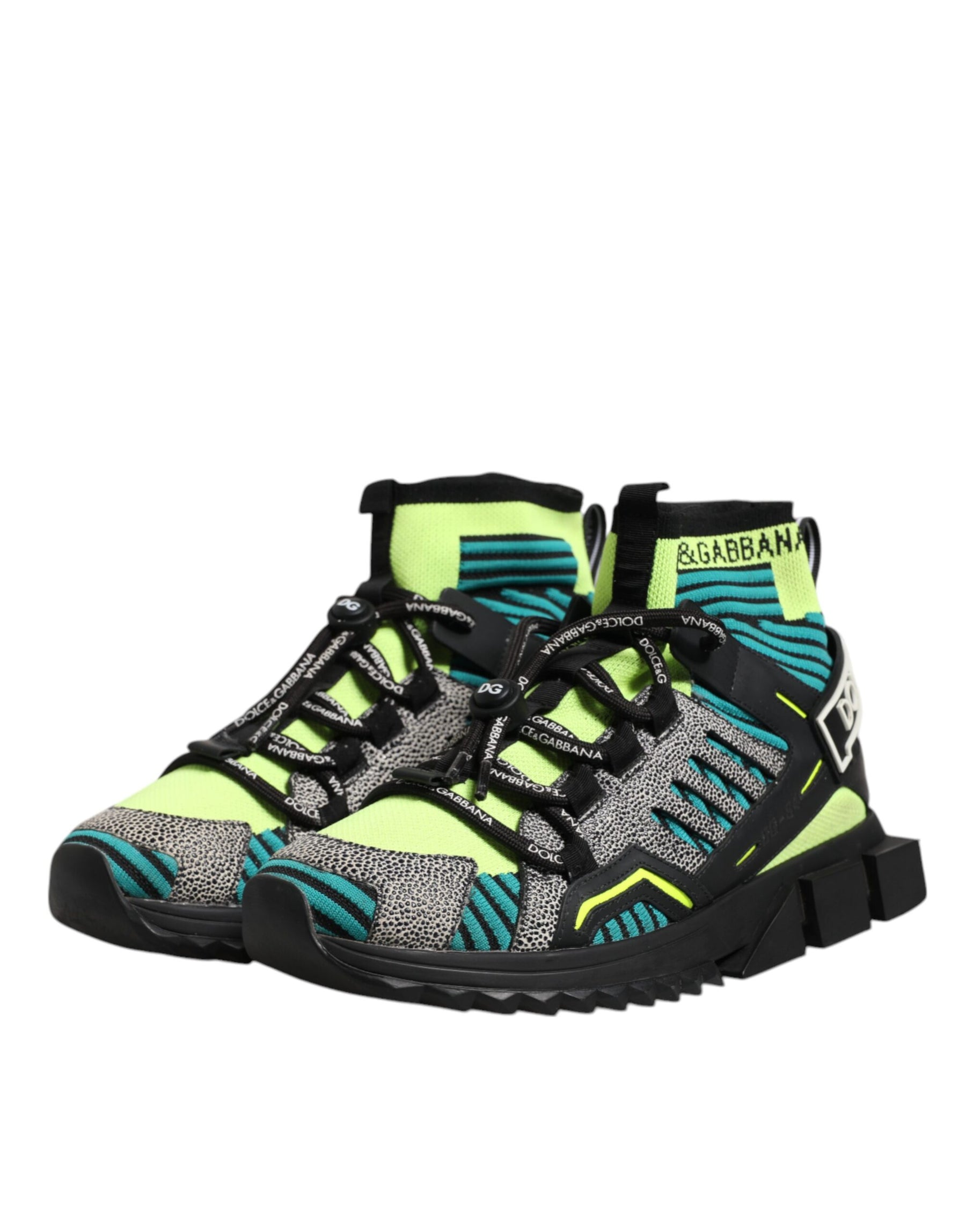 Dolce & Gabbana Multicolor Sorrento Logo Sneakers Socks Shoes | Regal Royce