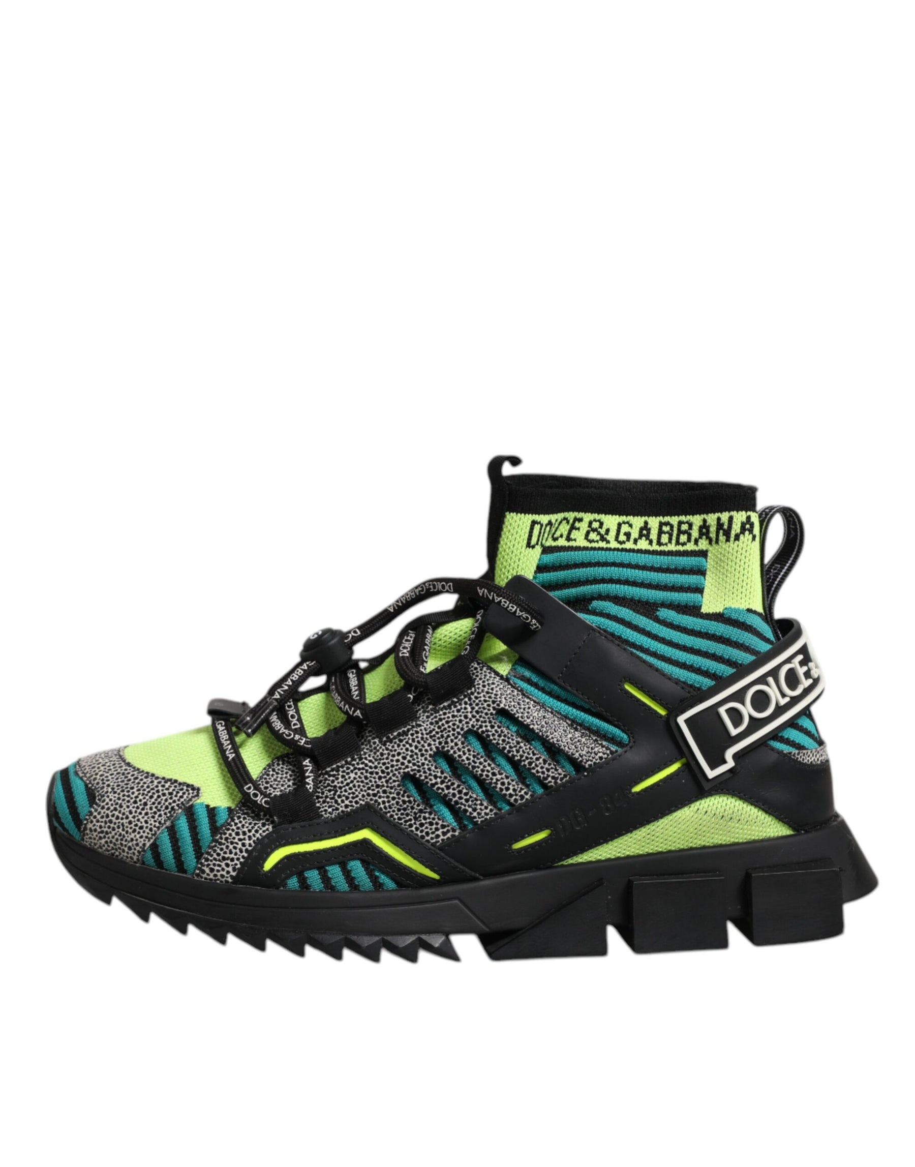 Dolce & Gabbana Multicolor Sorrento Logo Sneakers Socks Shoes | Regal Royce