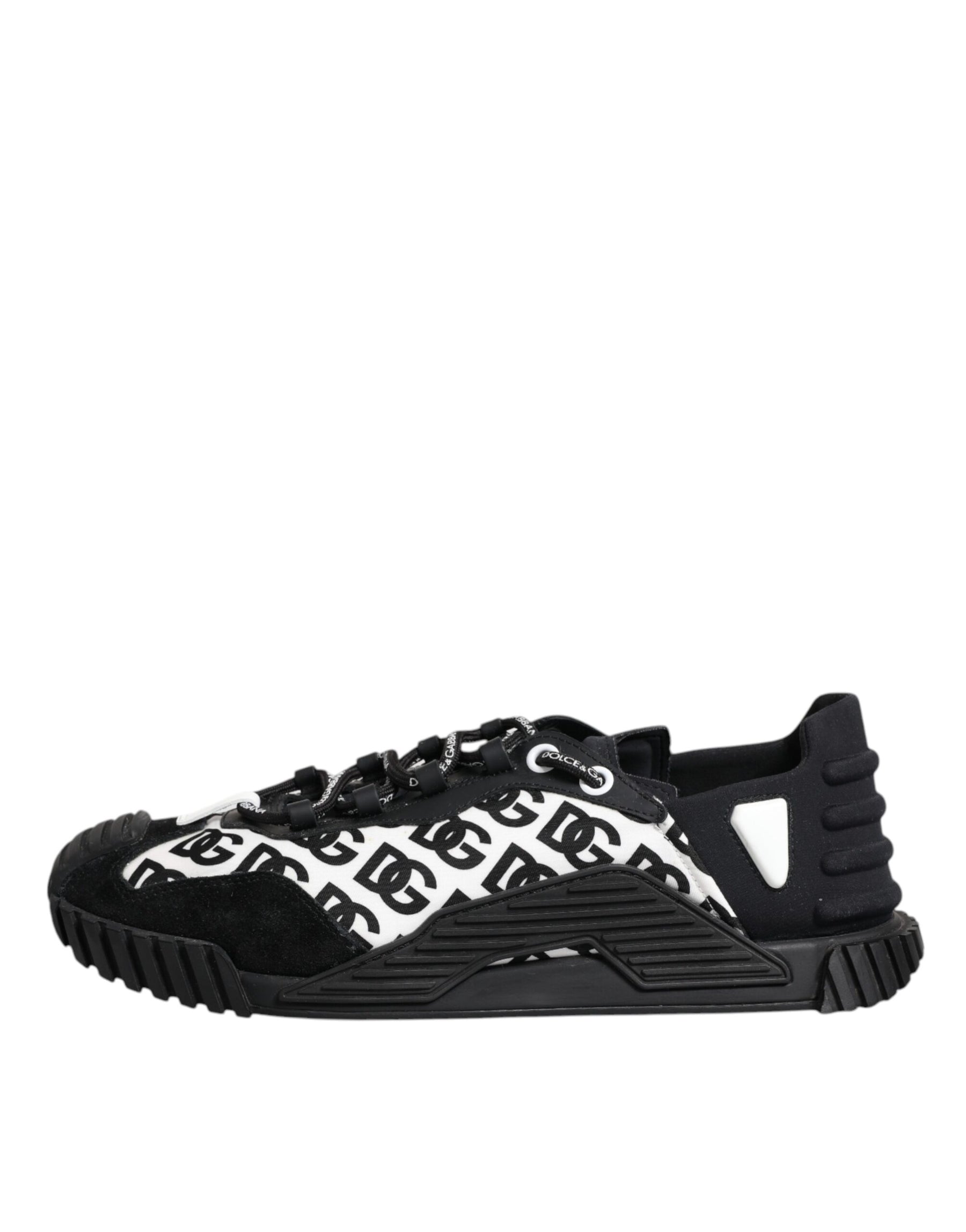 Dolce & Gabbana Black Logo Nylon Low Top NS1 Sneakers Shoes | Regal Royce