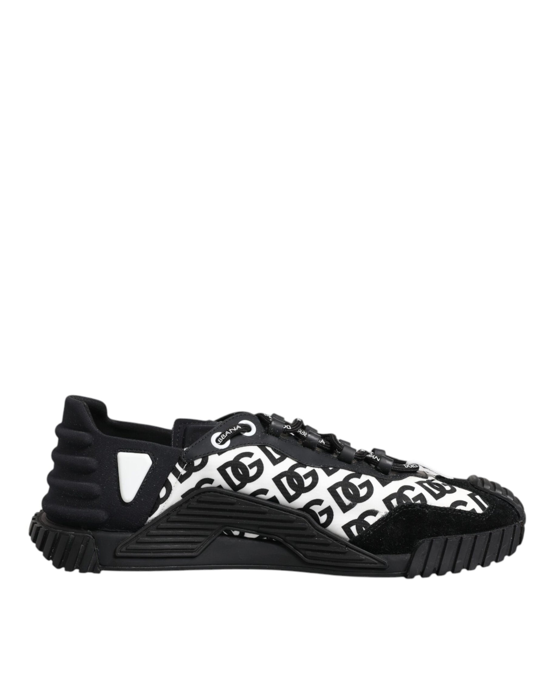 Dolce & Gabbana Black Logo Nylon Low Top NS1 Sneakers Shoes | Regal Royce