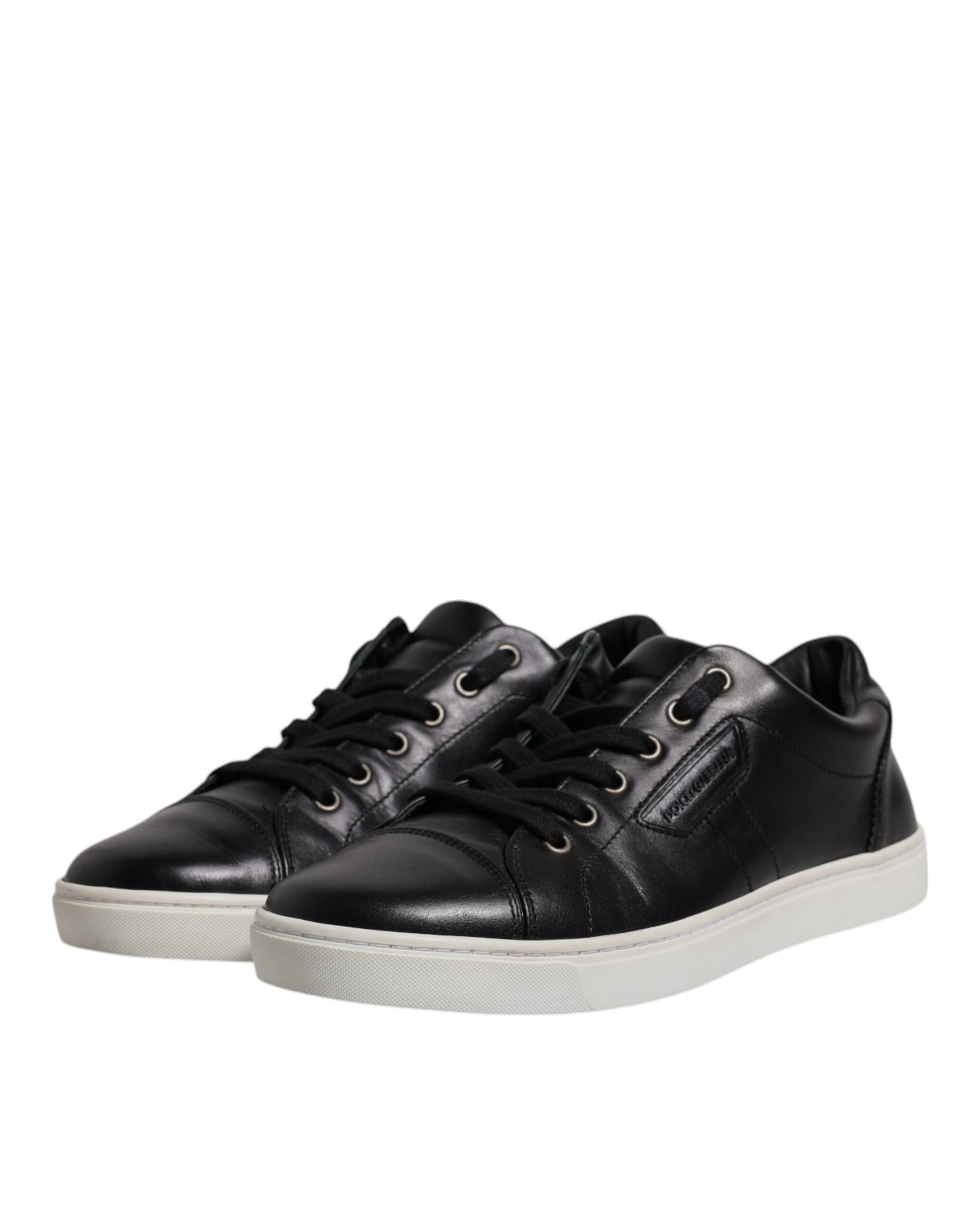 Dolce & Gabbana Black London Nappa Leather Men Sneakers Shoes | Regal Royce