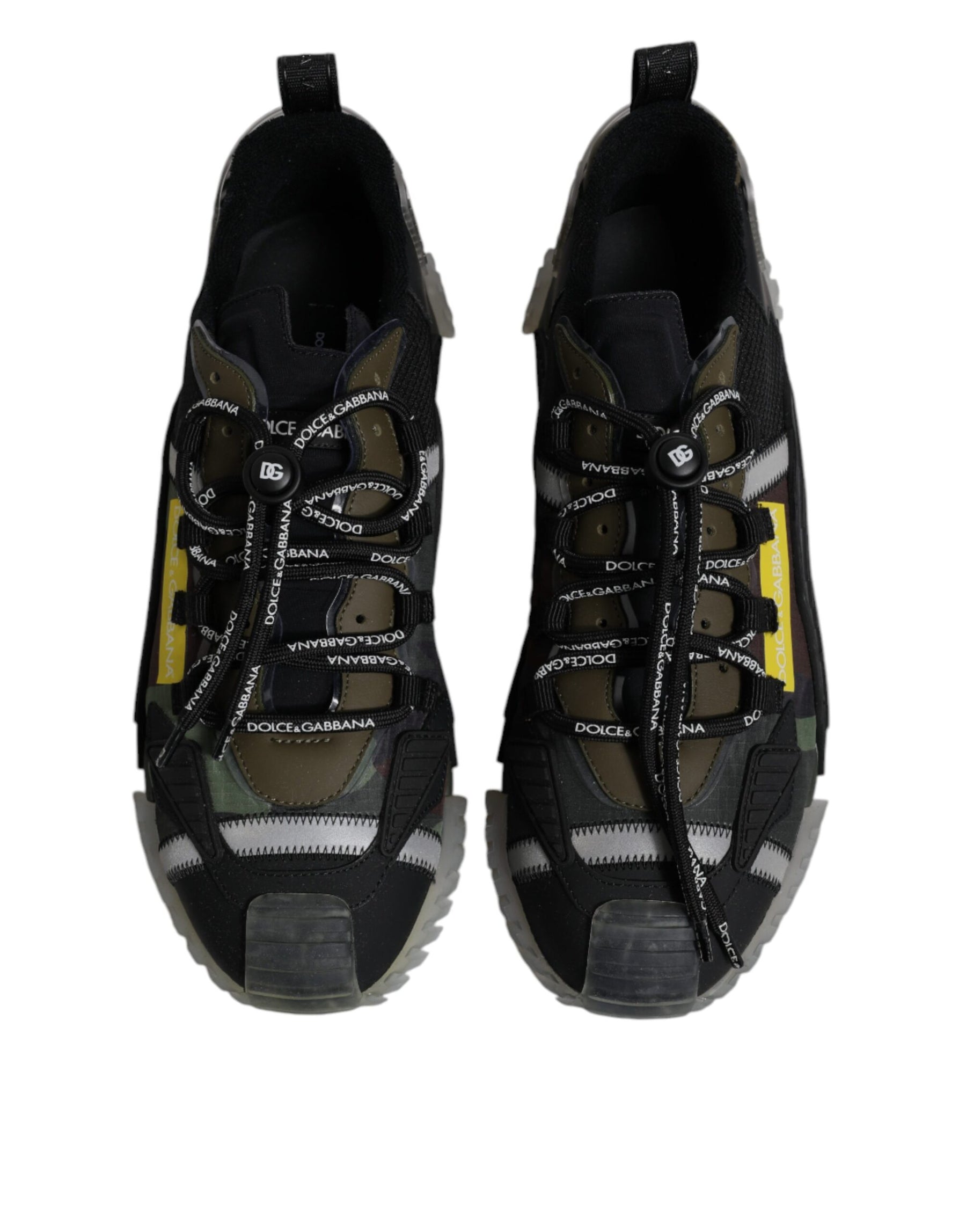 Dolce & Gabbana Black Green Camo NS1 Low Top Sneakers Shoes | Regal Royce
