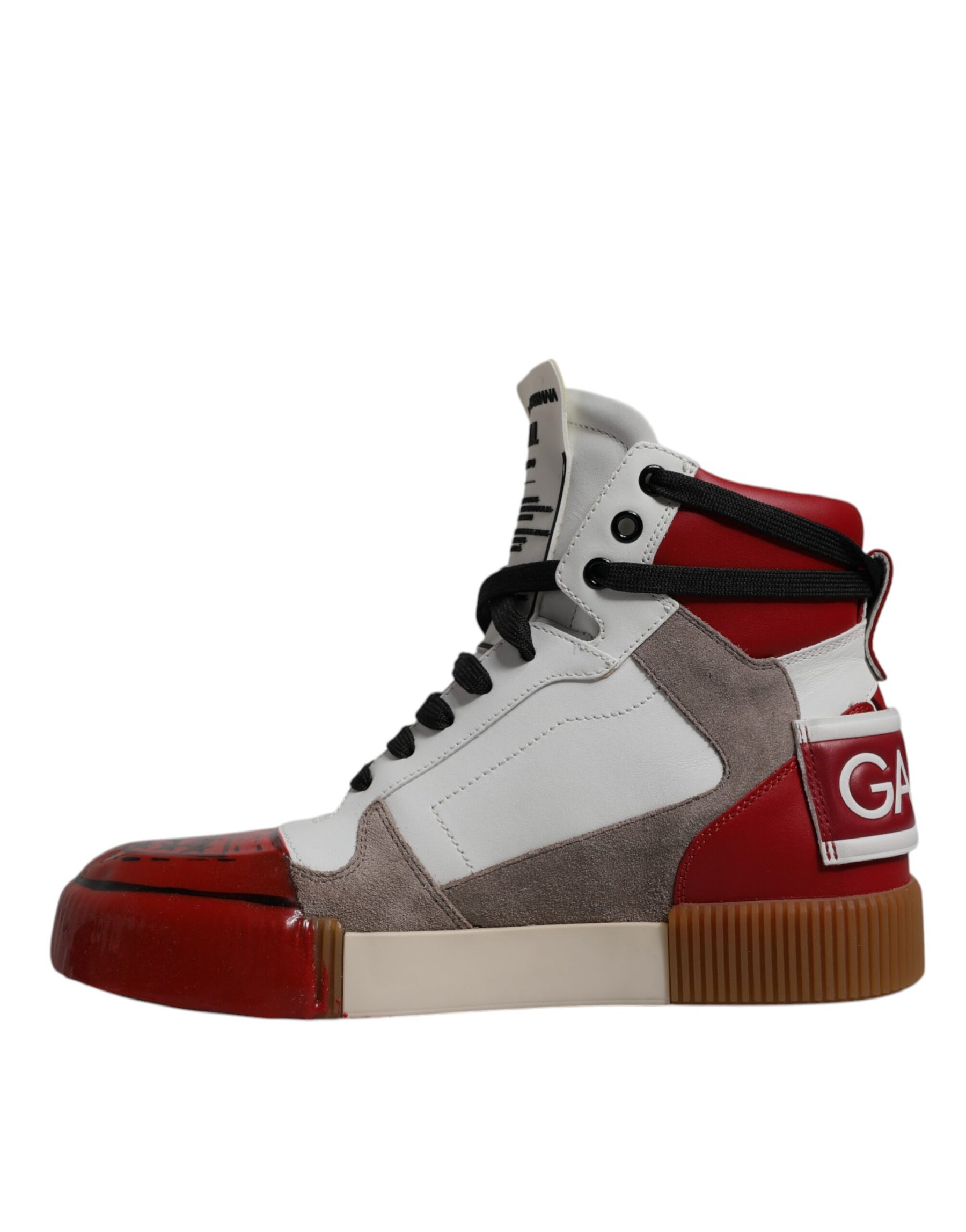 Dolce & Gabbana Multicolor Leather High Top Sneakers Shoes | Regal Royce