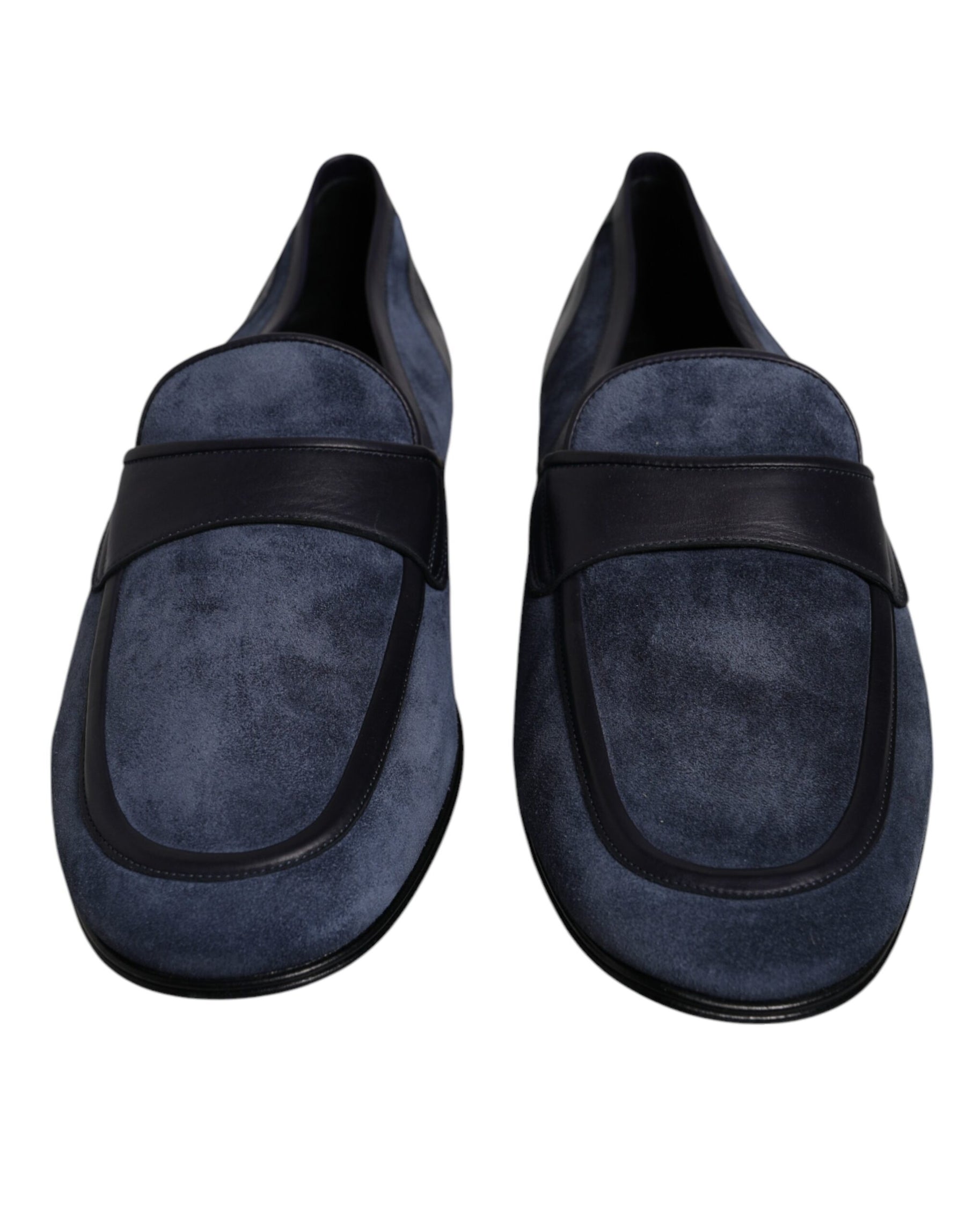 Dolce & Gabbana Blue Suede Leather Shoes Loafer Moccasin Shoes | Regal Royce