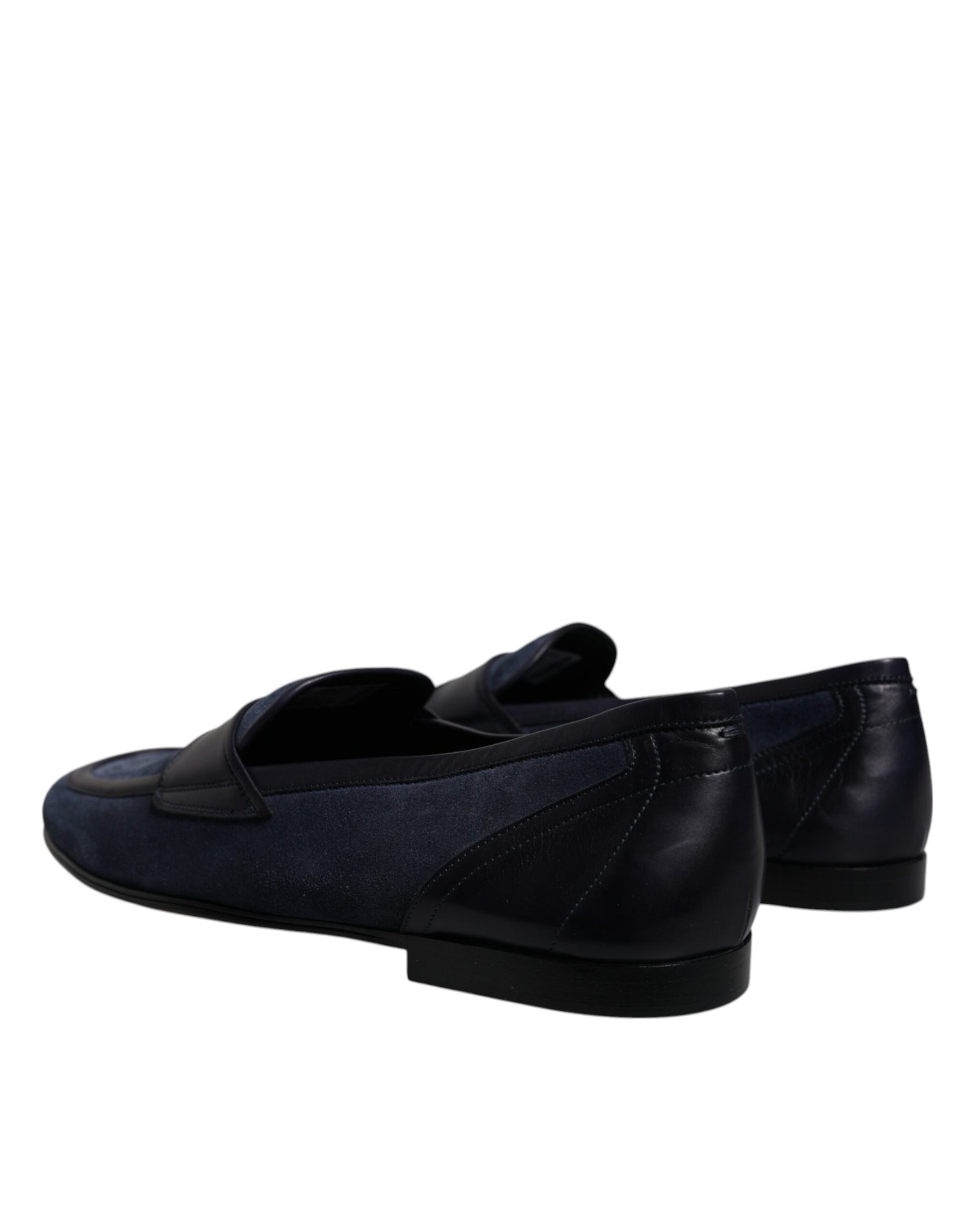Dolce & Gabbana Blue Suede Leather Shoes Loafer Moccasin Shoes | Regal Royce