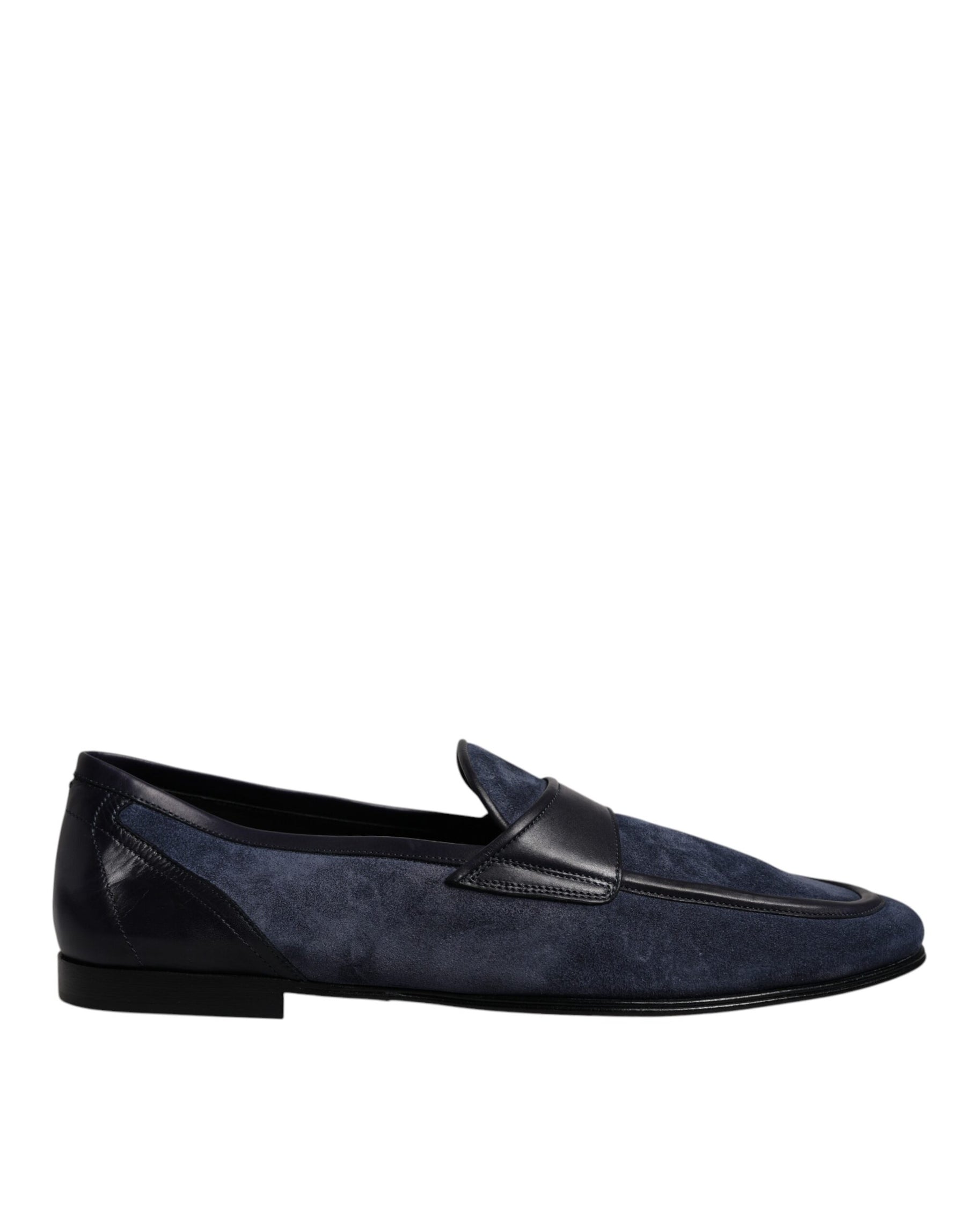 Dolce & Gabbana Blue Suede Leather Shoes Loafer Moccasin Shoes | Regal Royce