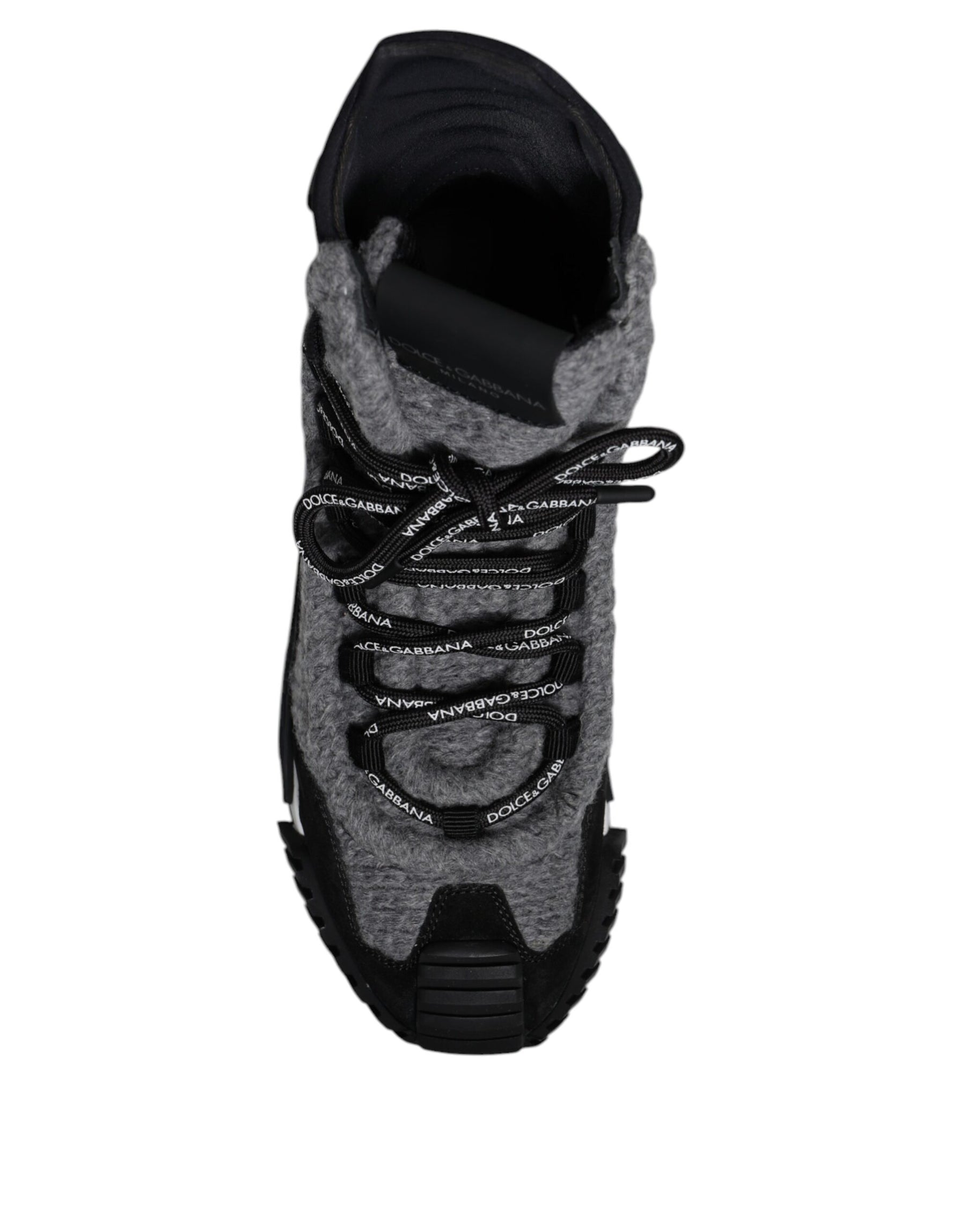 Dolce & Gabbana Gray Black NS1 High Top Boots Sneakers Shoes | Regal Royce
