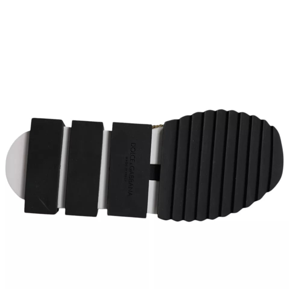 Dolce & Gabbana Gold Rhinestones Sorrento Sneakers Shoes | Regal Royce