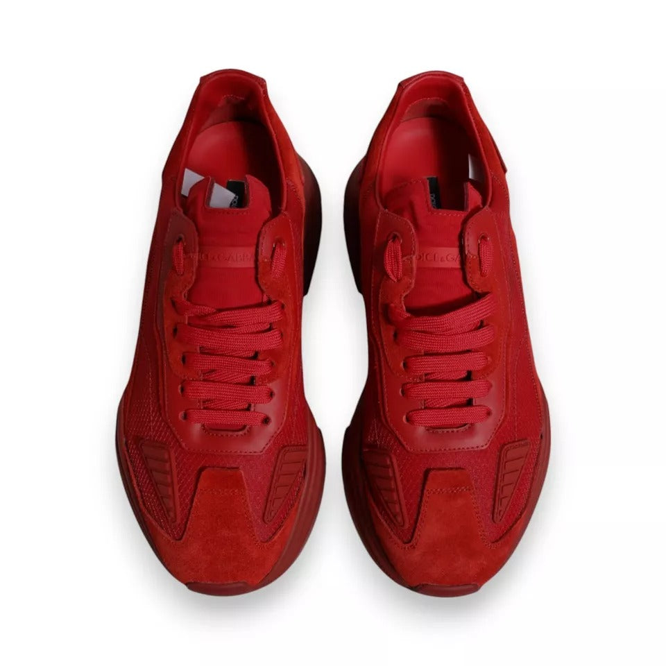 Dolce & Gabbana Red Leather Daymaster Low Top Sneakers Shoes | Regal Royce