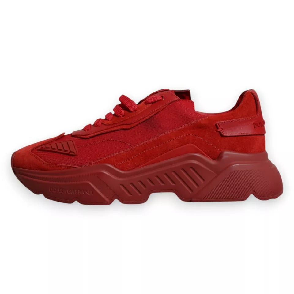 Dolce & Gabbana Red Leather Daymaster Low Top Sneakers Shoes | Regal Royce