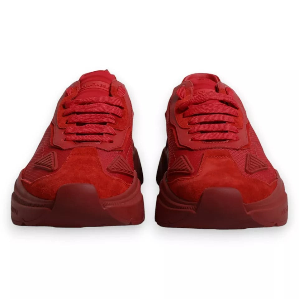 Dolce & Gabbana Red Leather Daymaster Low Top Sneakers Shoes | Regal Royce