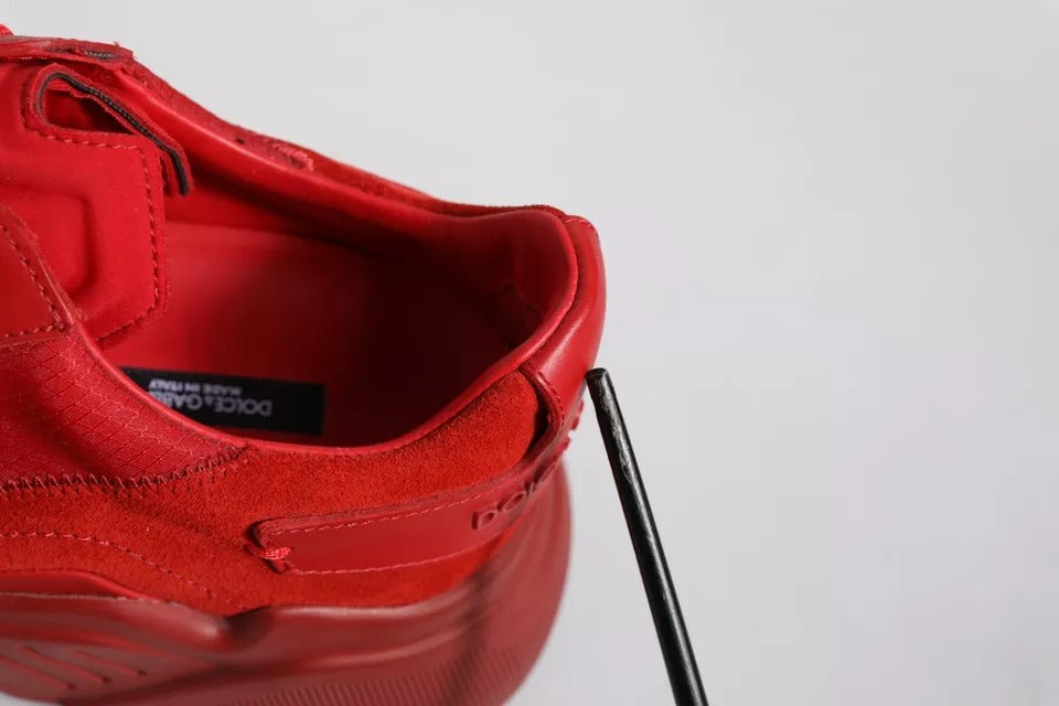 Dolce & Gabbana Red Leather Daymaster Low Top Sneakers Shoes | Regal Royce