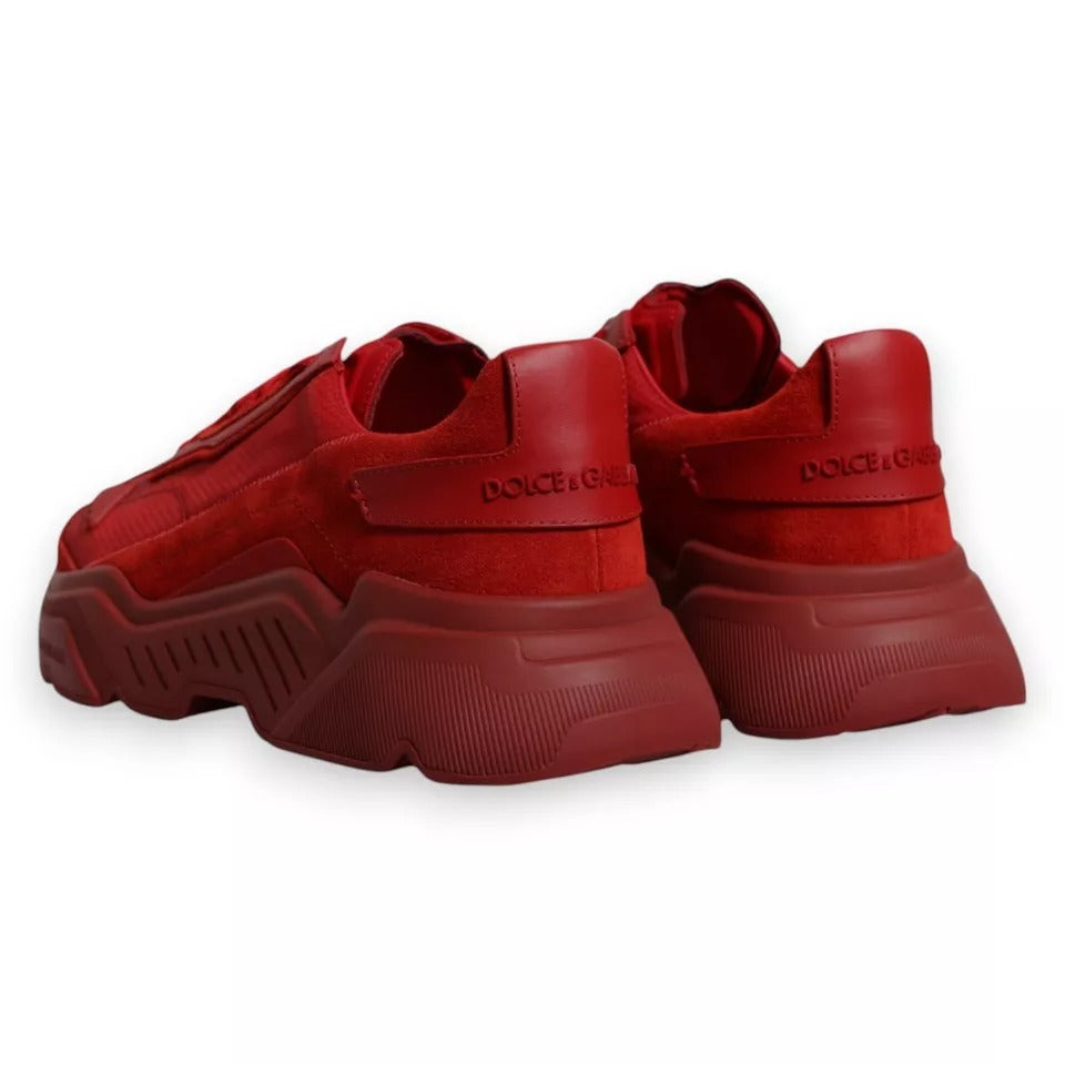 Dolce & Gabbana Red Leather Daymaster Low Top Sneakers Shoes | Regal Royce