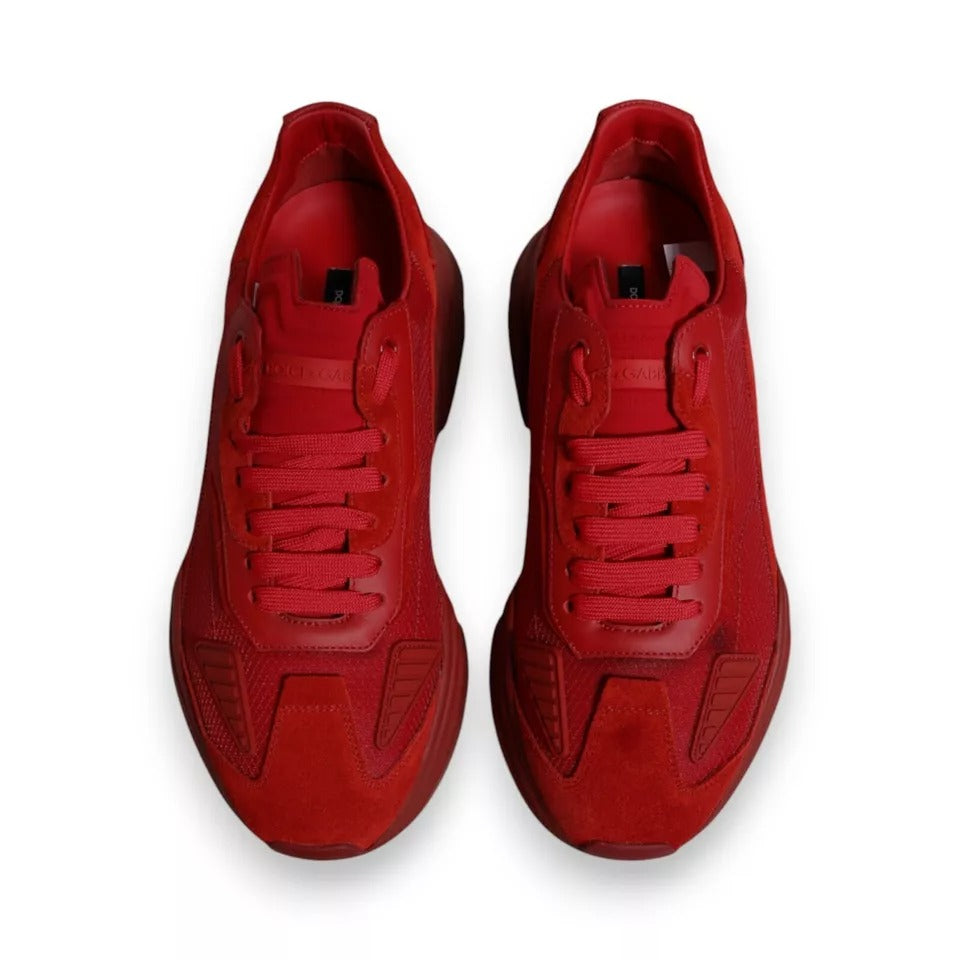 Dolce & Gabbana Red Leather Daymaster Low Top Sneakers Shoes | Regal Royce