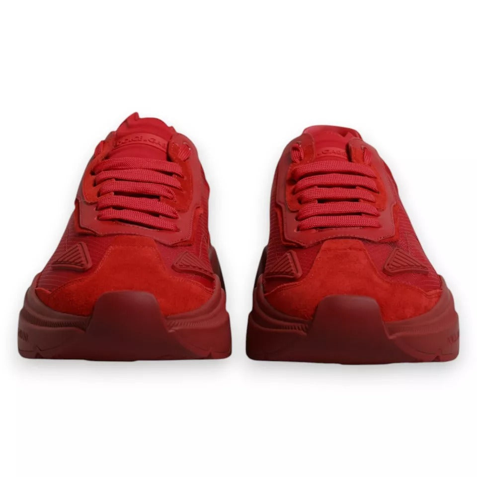 Dolce & Gabbana Red Leather Daymaster Low Top Sneakers Shoes | Regal Royce