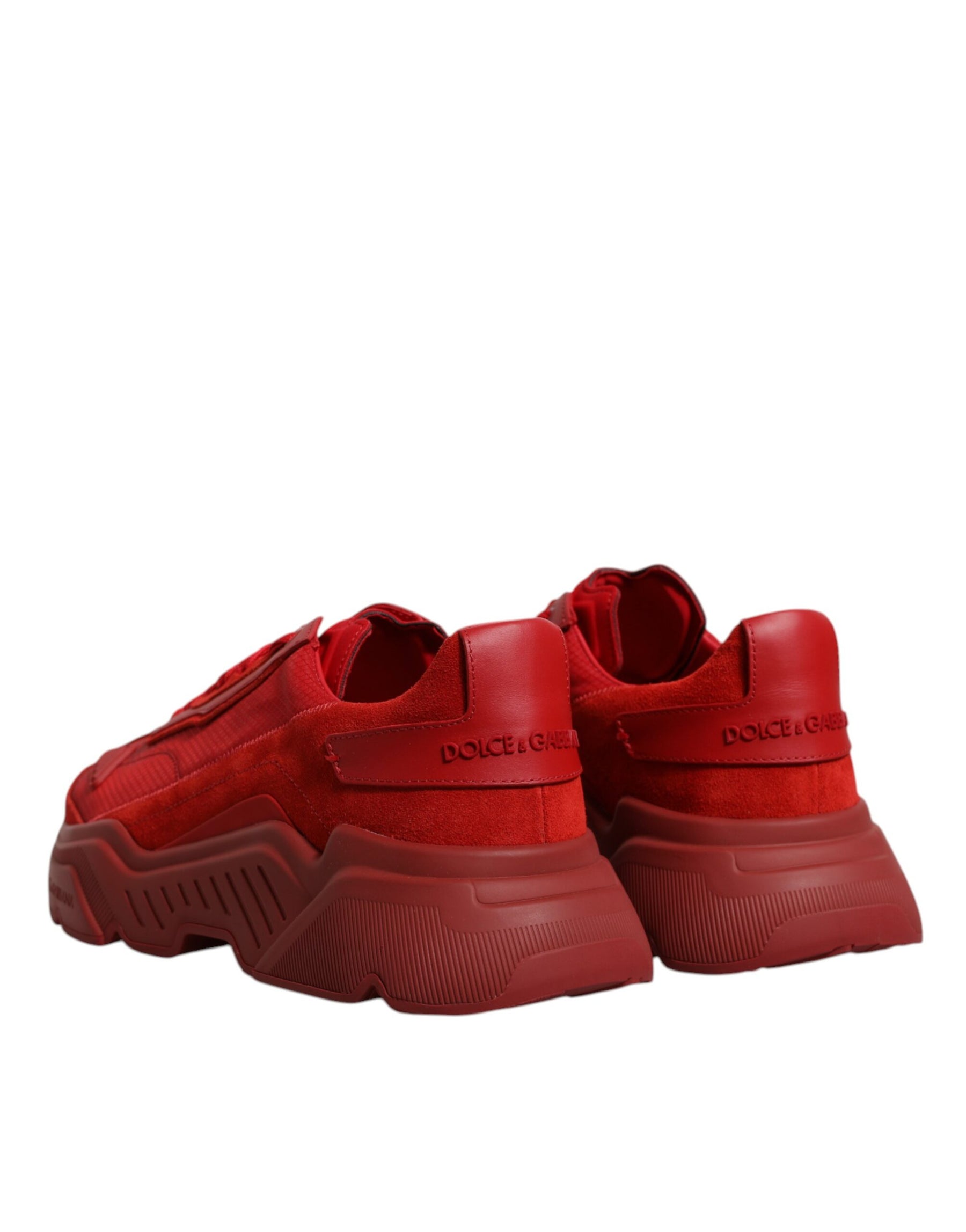 Dolce & Gabbana Red Leather Daymaster Low Top Sneakers Shoes | Regal Royce