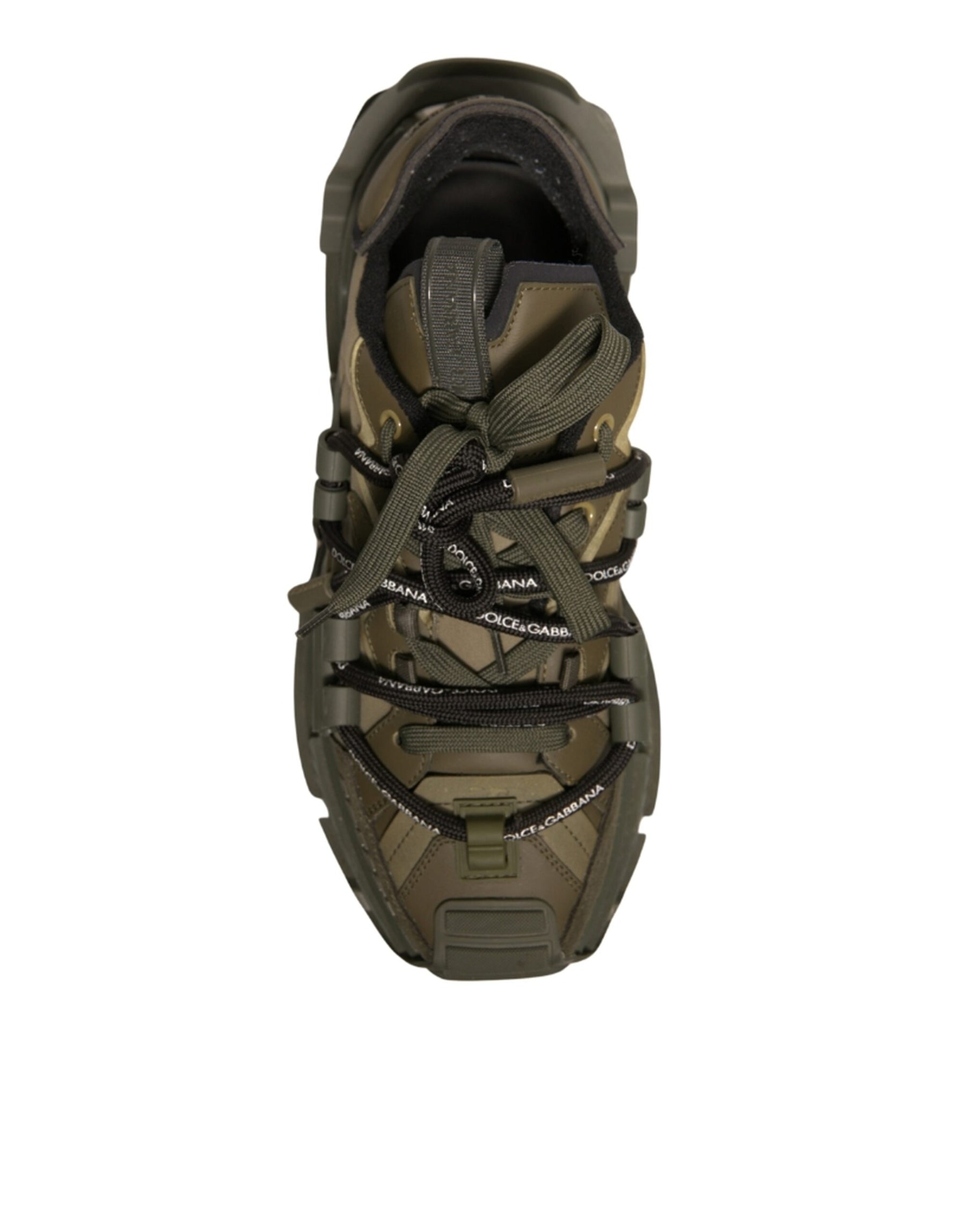 Dolce & Gabbana Military Green Space Low Top Sneakers Shoes | Regal Royce