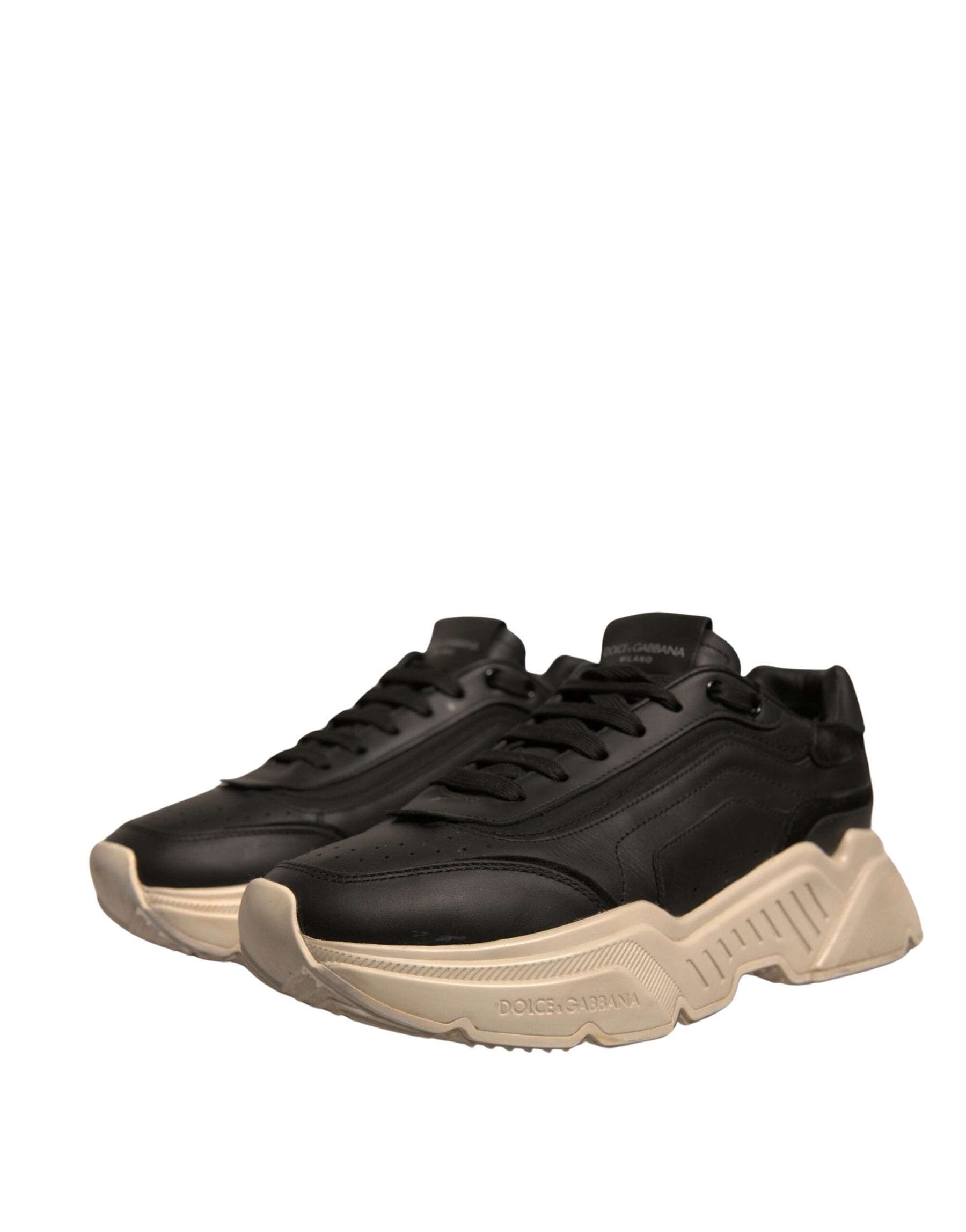 Dolce & Gabbana Black White Daymaster Low Top Sneakers Shoes | Regal Royce