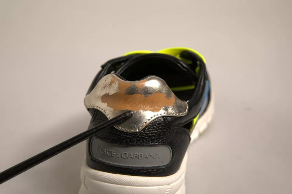 Dolce & Gabbana Multicolor Suede Low Top Sneakers Shoes | Regal Royce