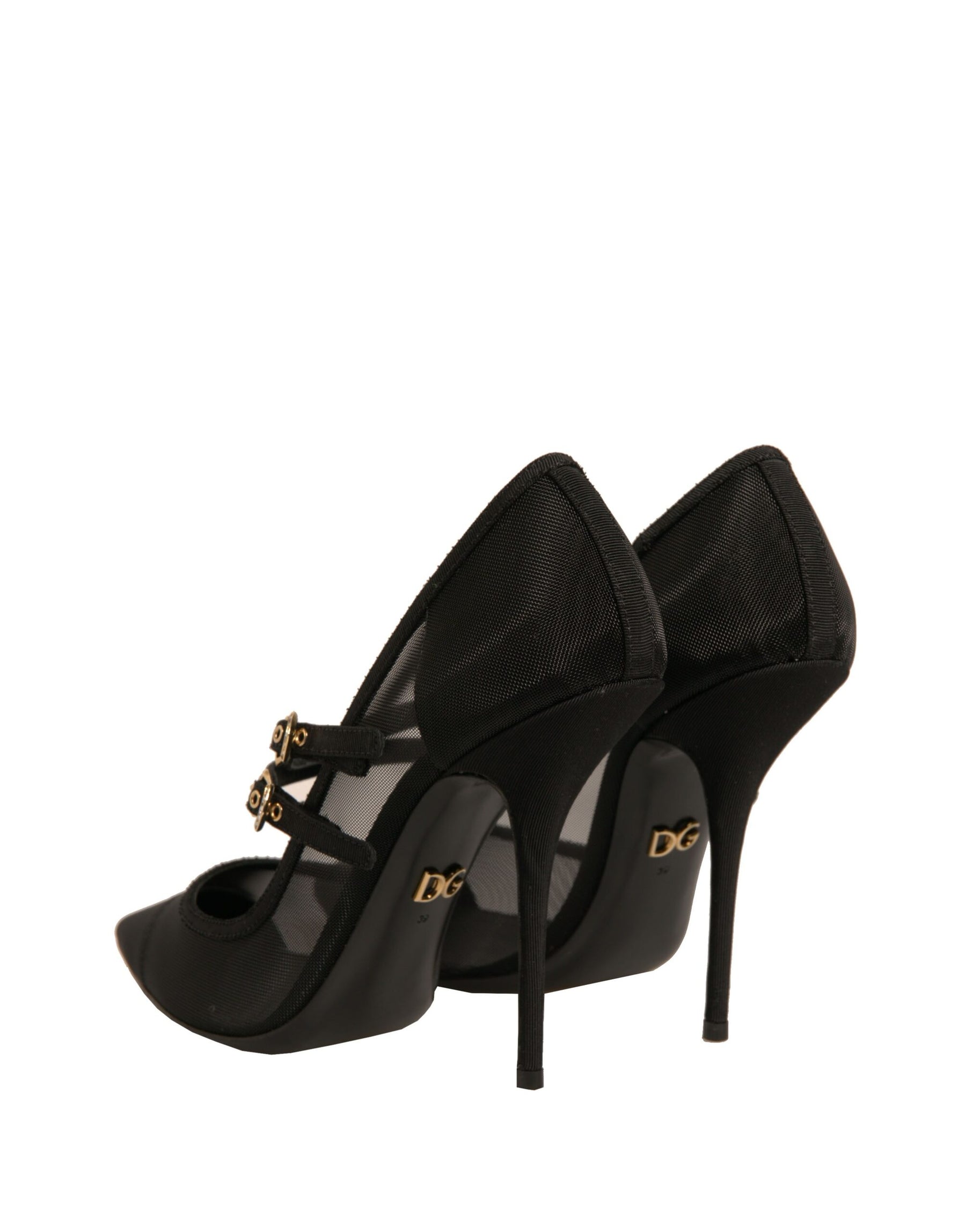 Dolce & Gabbana Black Mesh Mary Jane High Heels Pumps Shoes | Regal Royce
