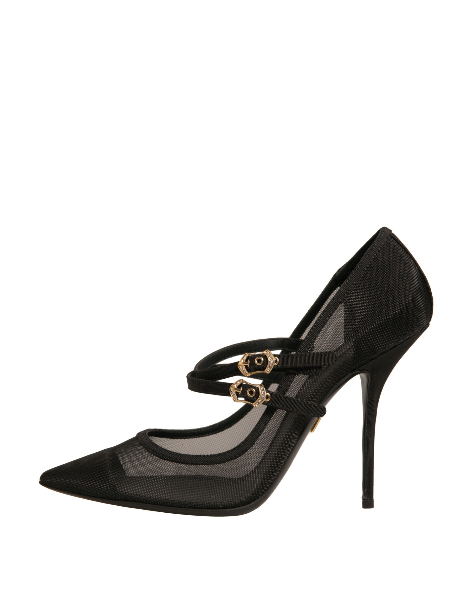 Dolce & Gabbana Black Mesh Mary Jane High Heels Pumps Shoes | Regal Royce