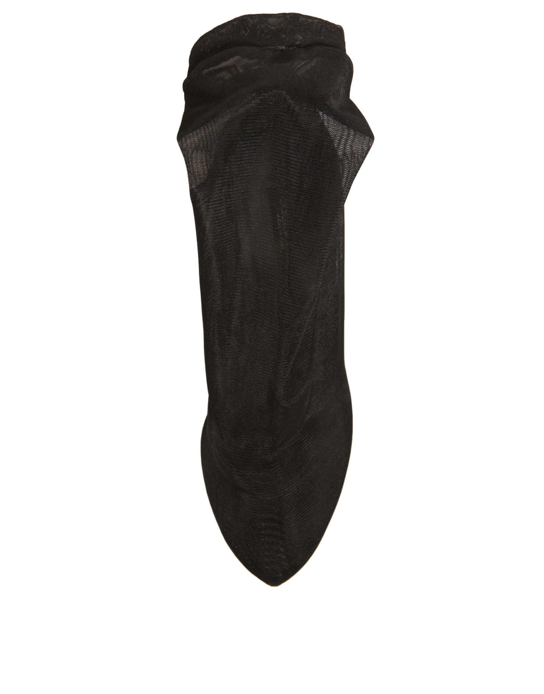 Dolce & Gabbana Black Silk Mesh Sock Style Heels Boots Shoes | Regal Royce