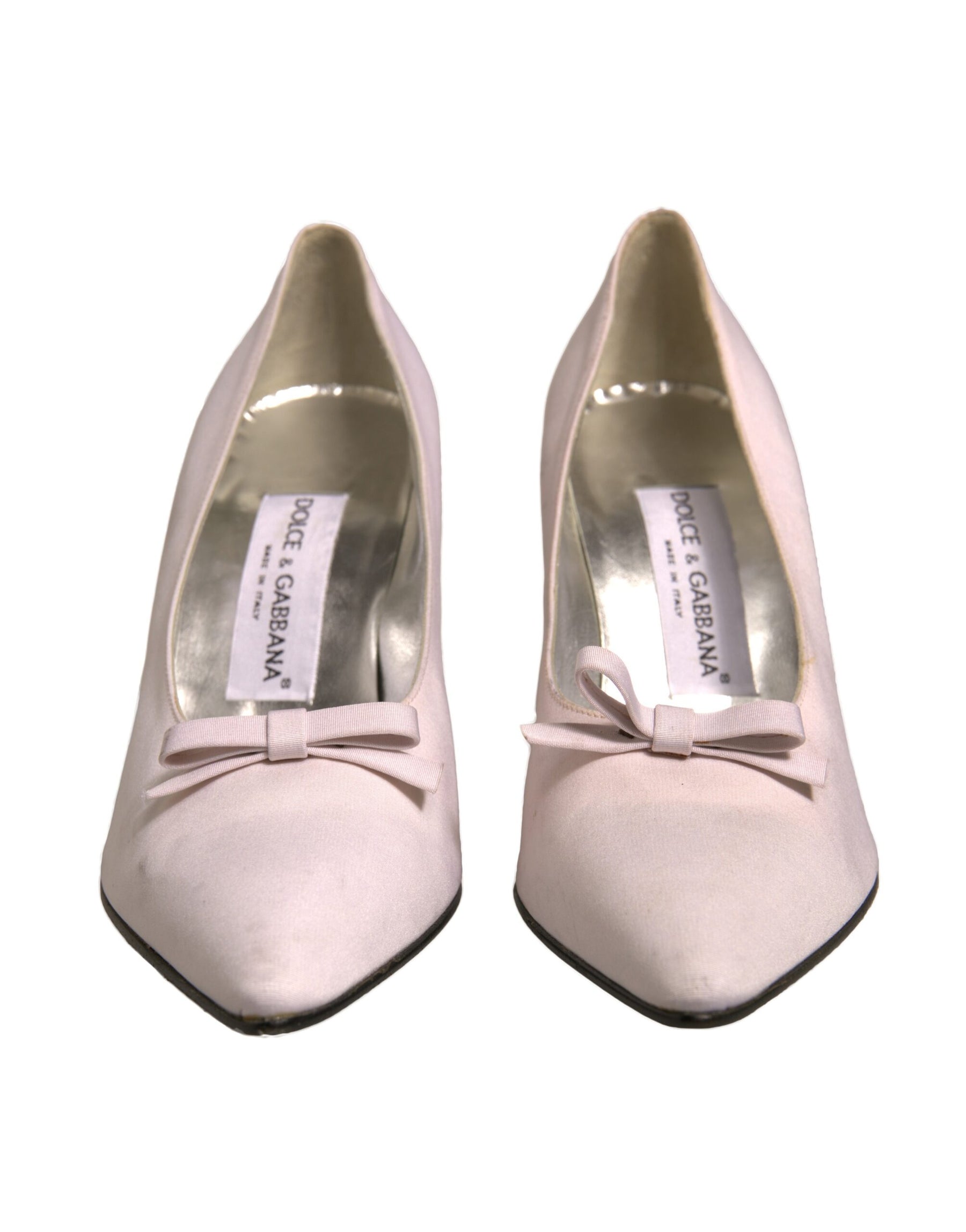 Dolce & Gabbana White Leather High Heels Women Pumps Shoes | Regal Royce