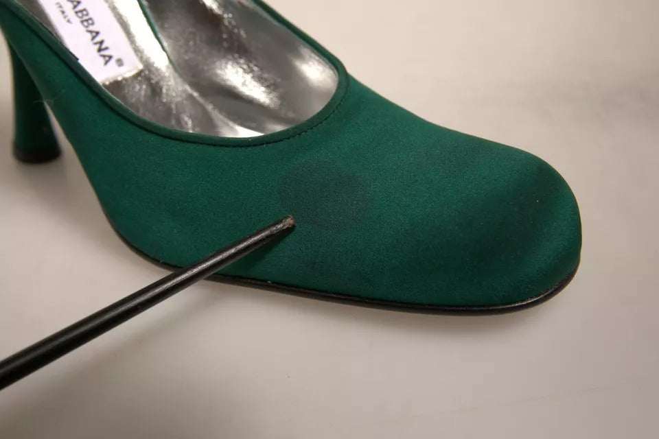 Dolce & Gabbana Green Suede Leather High Heel Pumps Shoes | Regal Royce