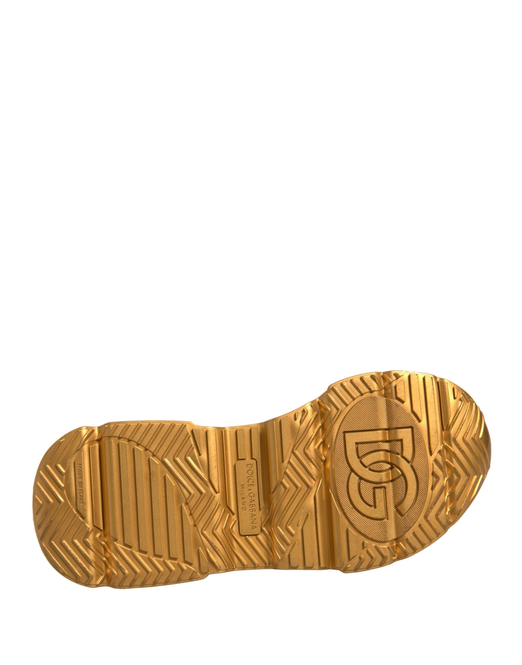 Dolce & Gabbana White Gold Daymaster Low Top Sneakers Shoes | Regal Royce