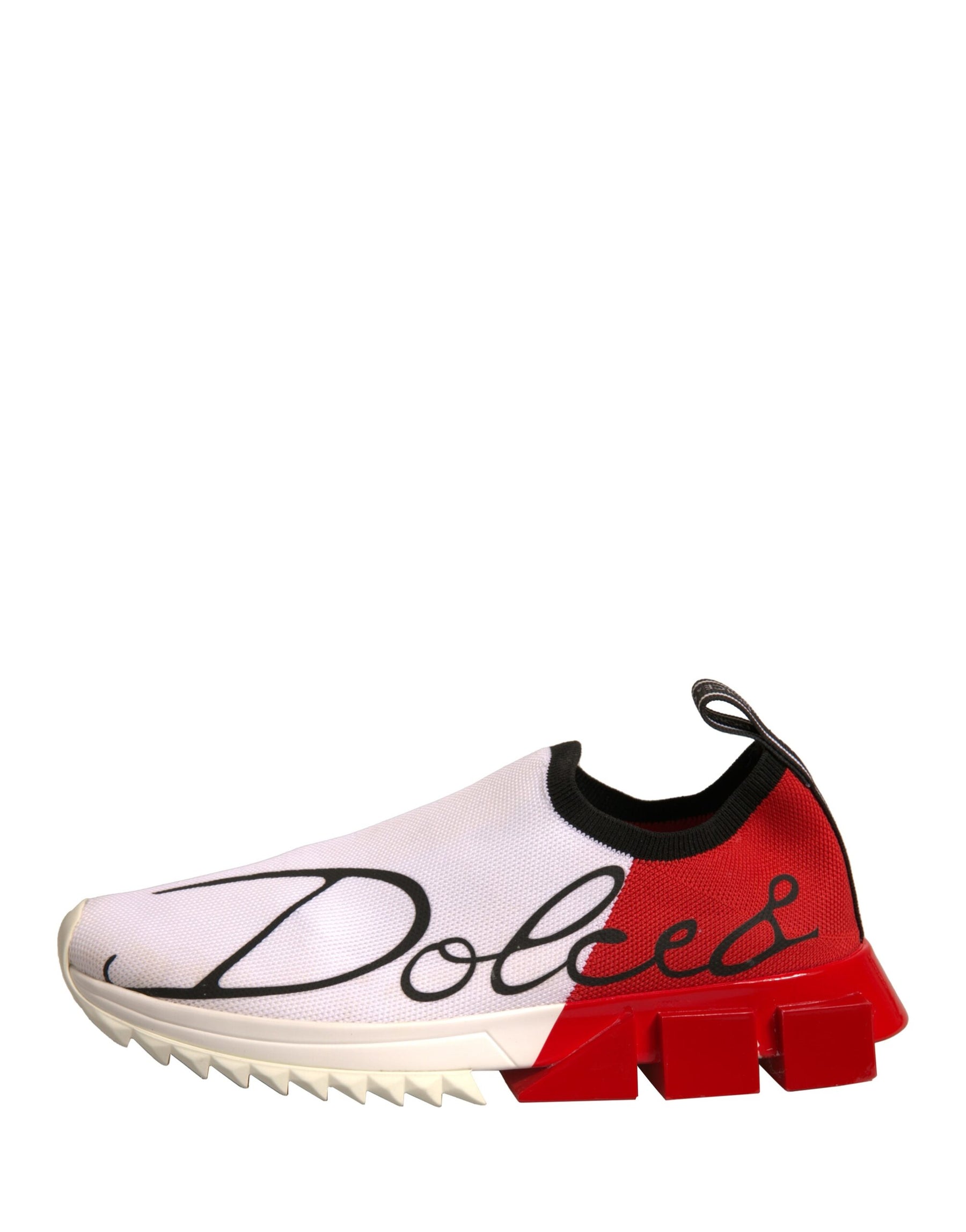 Dolce & Gabbana White Red Low Top Sorrento Sneakers Shoes | Regal Royce