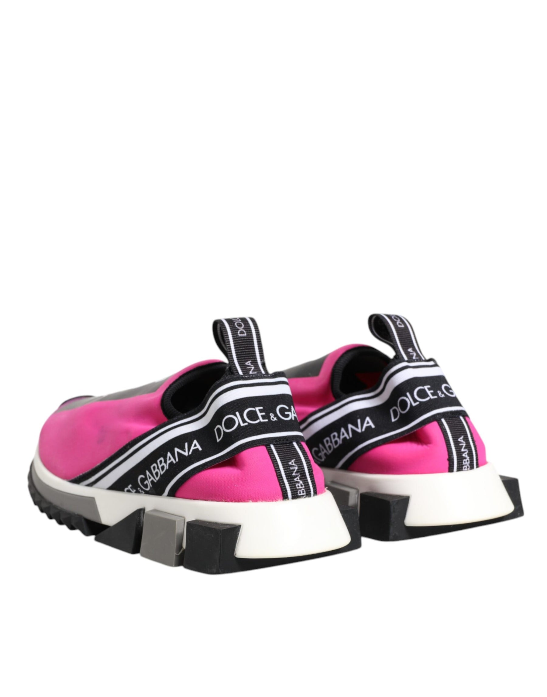 Dolce & Gabbana Fuchsia White Slip On Sorrento Sneakers Shoes | Regal Royce