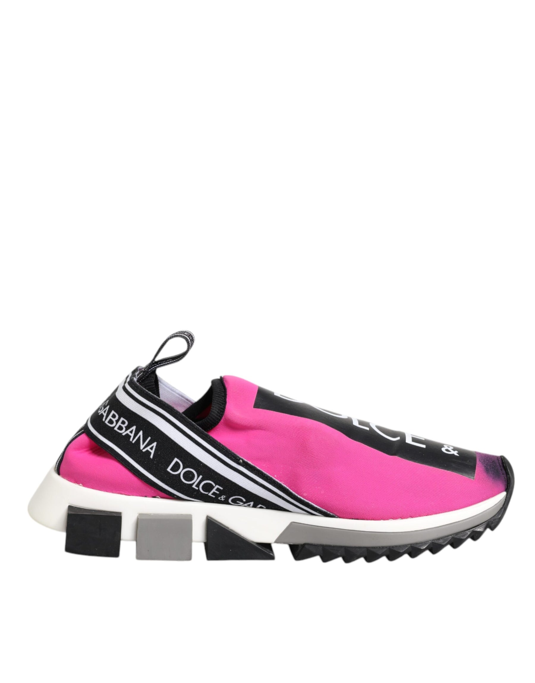 Dolce & Gabbana Fuchsia White Slip On Sorrento Sneakers Shoes | Regal Royce