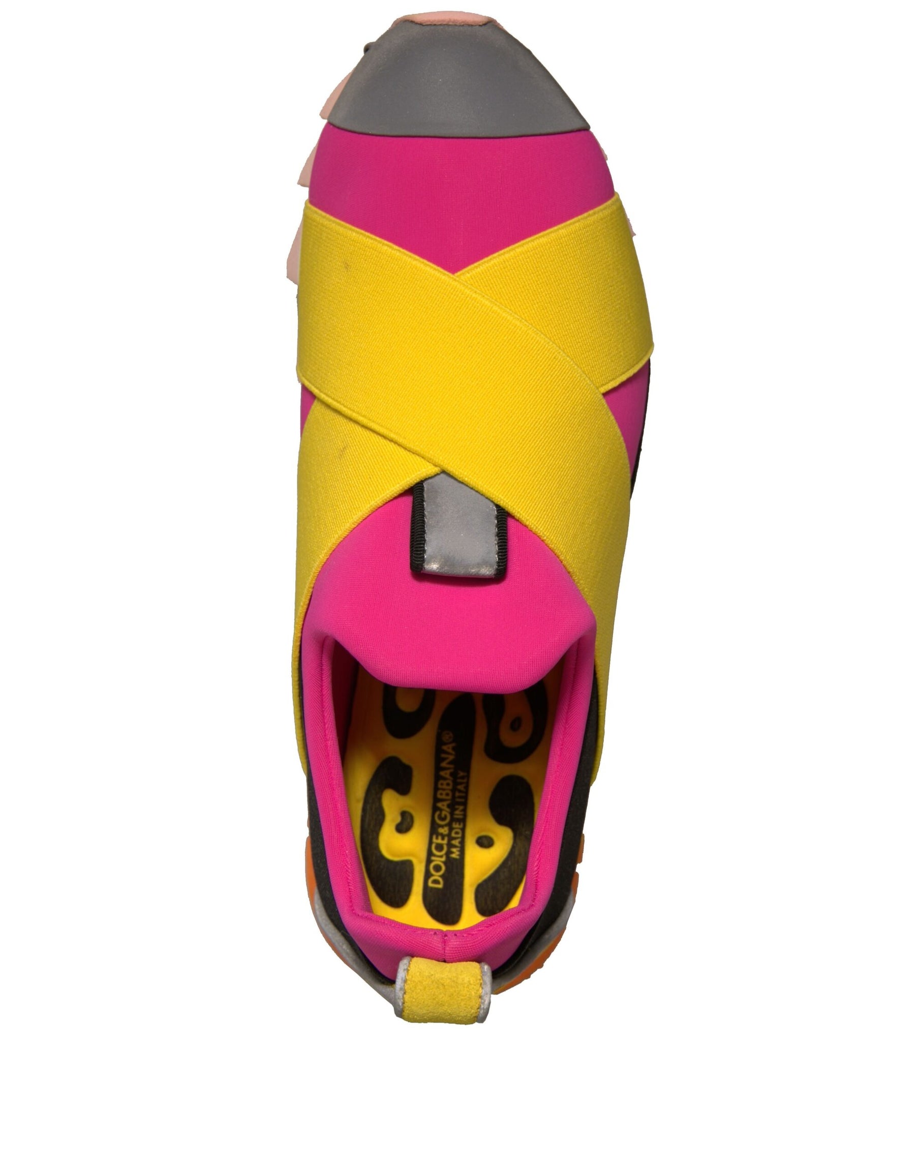 Dolce & Gabbana Multicolor Neoprene Elastic Ibiza Sneakers Shoes | Regal Royce