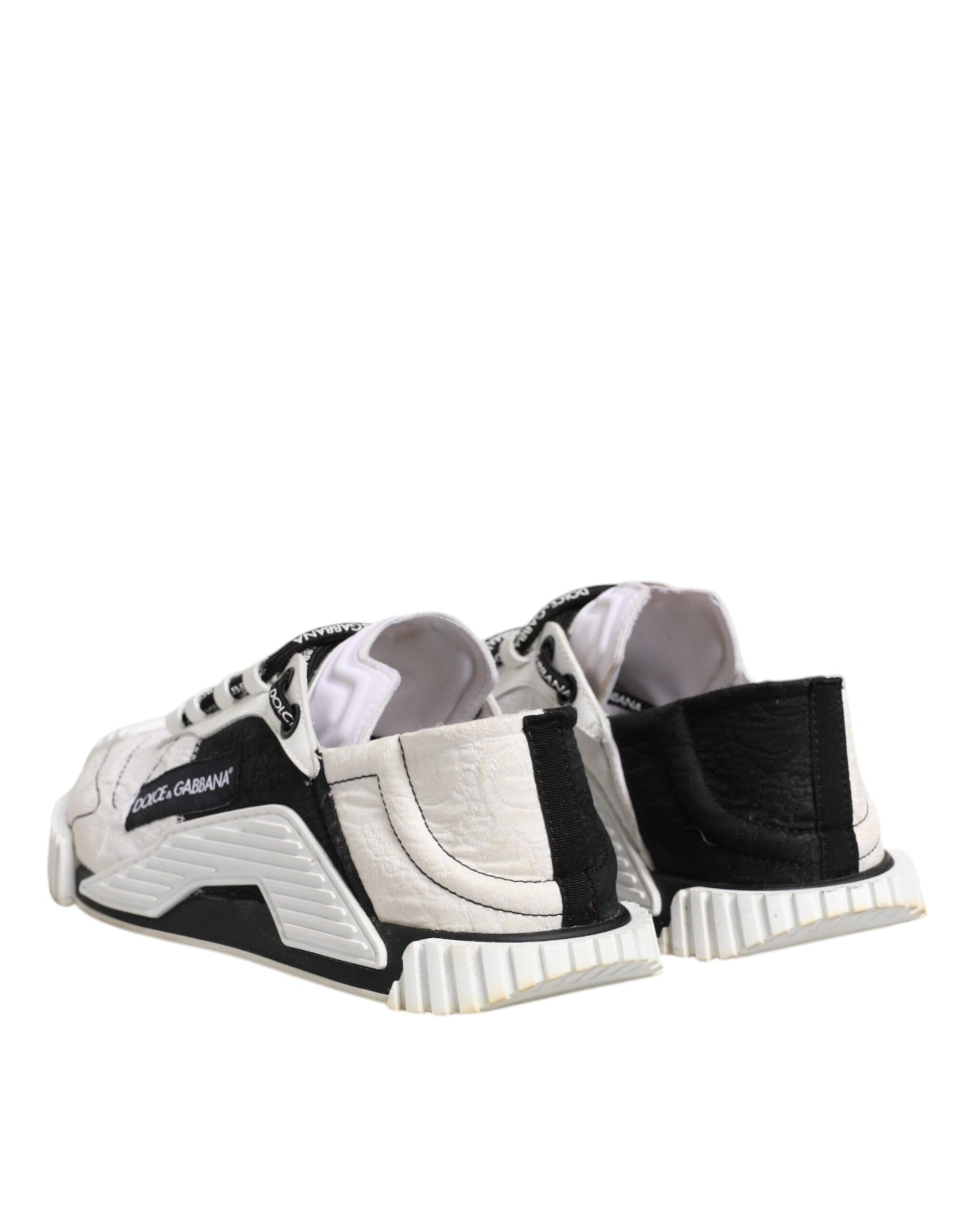 Dolce & Gabbana White Black NS1 Low Top Sneakers Shoes | Regal Royce