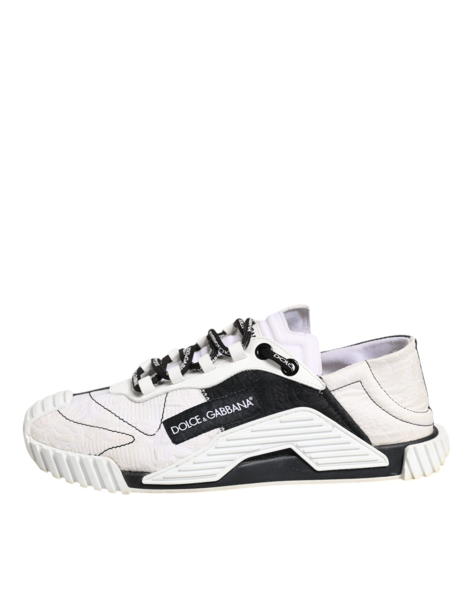 Dolce & Gabbana White Black NS1 Low Top Sneakers Shoes | Regal Royce