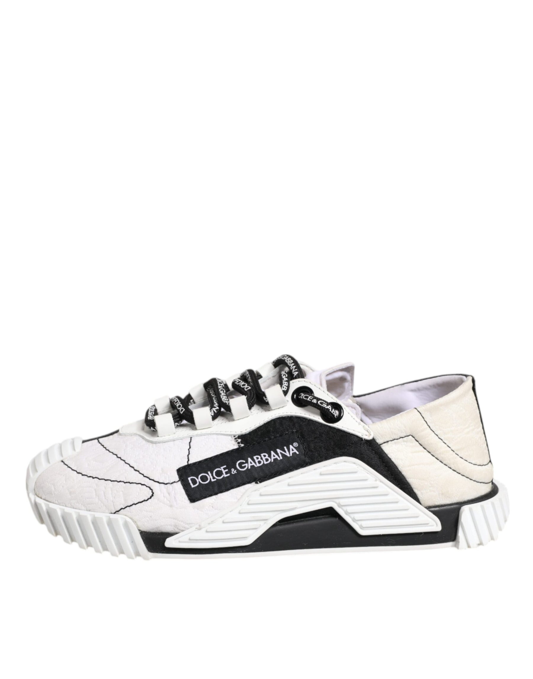 Dolce & Gabbana White Black NS1 Low Top Sneakers Shoes | Regal Royce