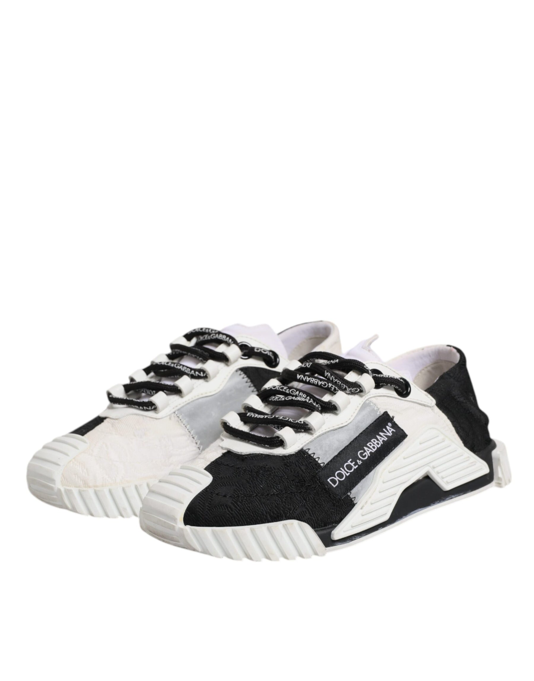 Dolce & Gabbana White Black NS1 Low Top Sneakers Shoes | Regal Royce