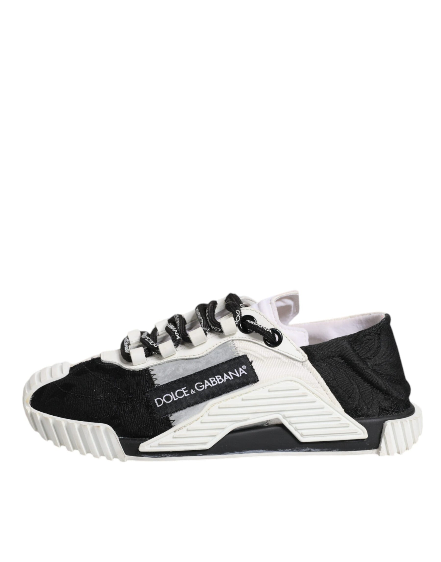 Dolce & Gabbana White Black NS1 Low Top Sneakers Shoes | Regal Royce